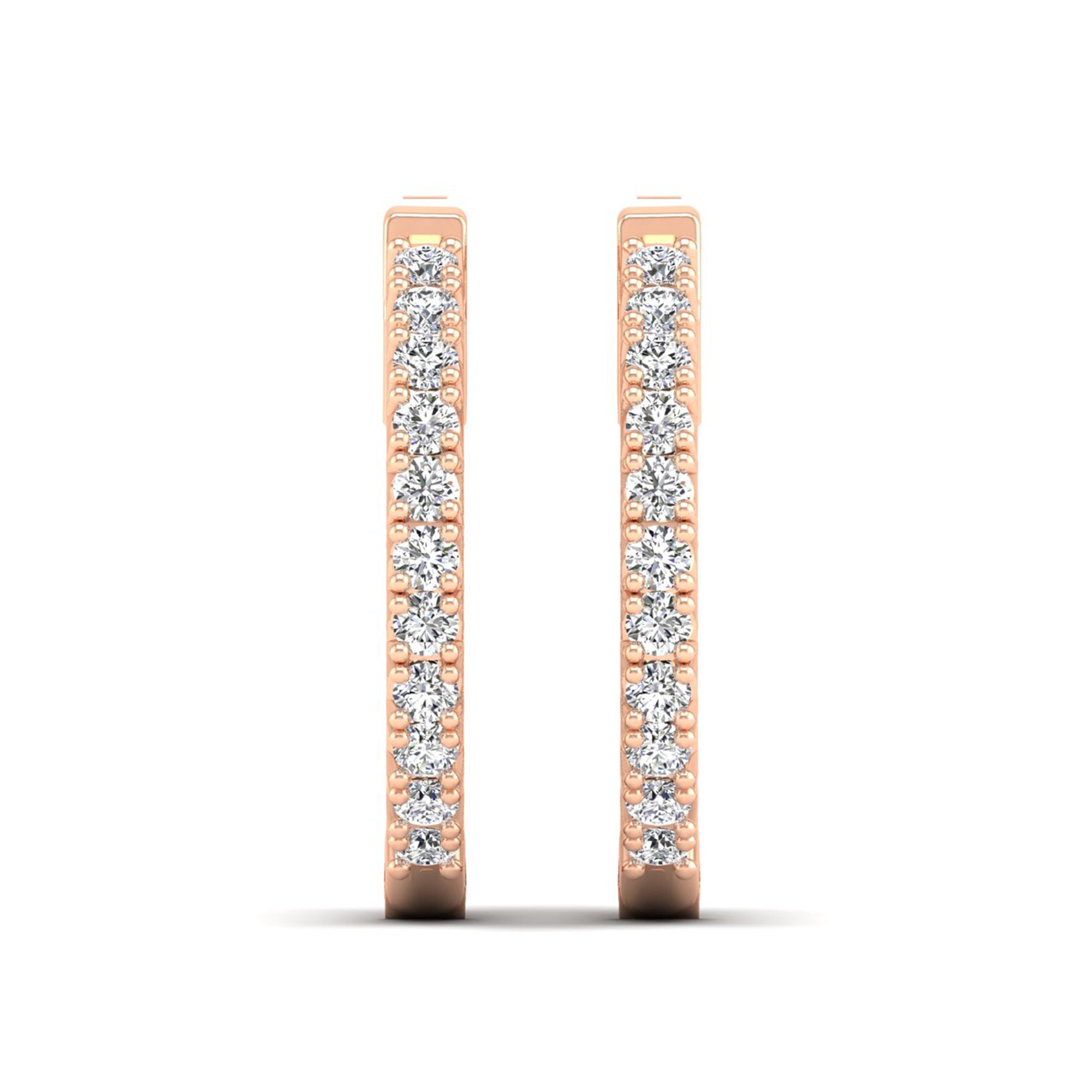 Lab Grown Diamond Hoop Earrings 1.0 Carat