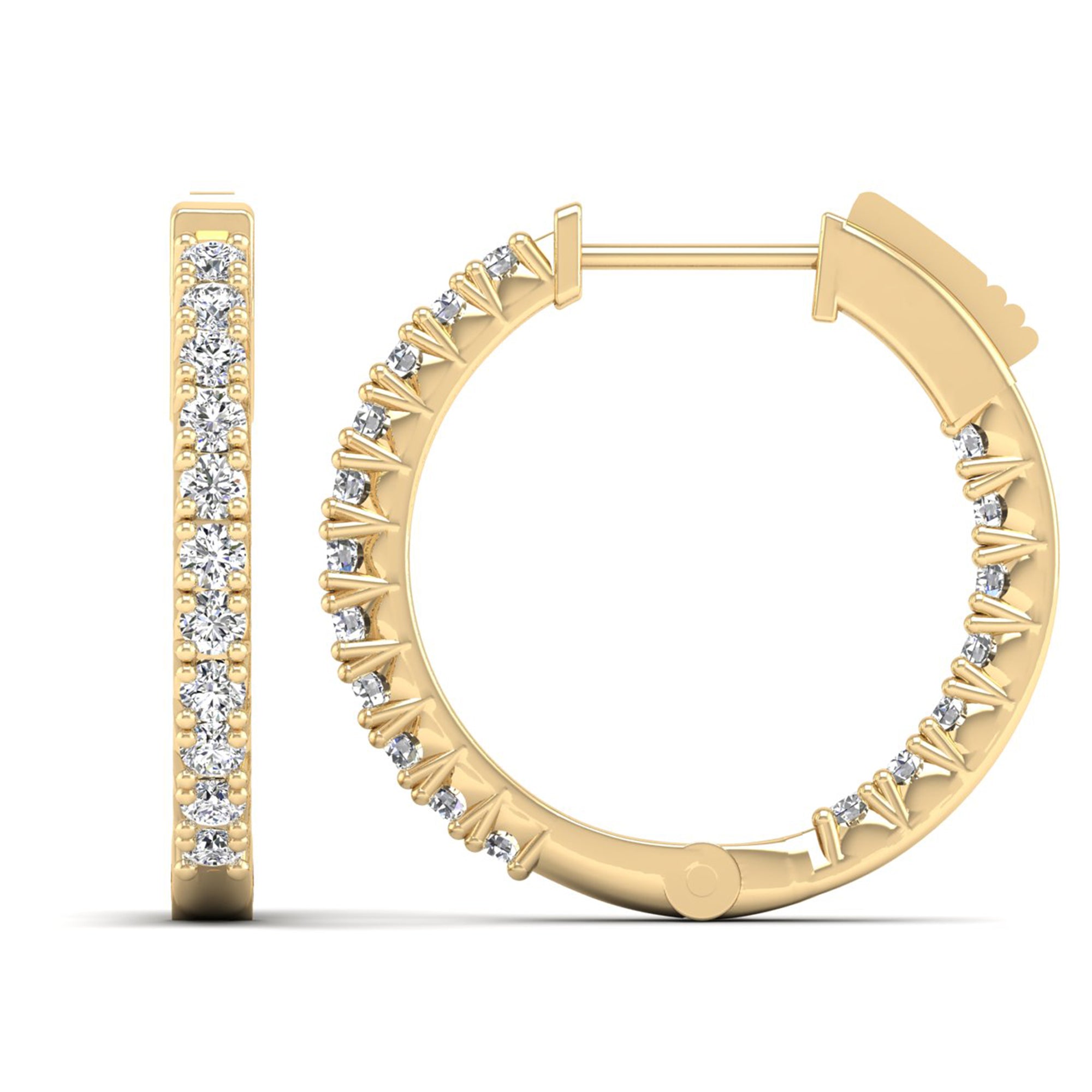 Lab Grown Diamond Hoop Earrings 1.0 Carat