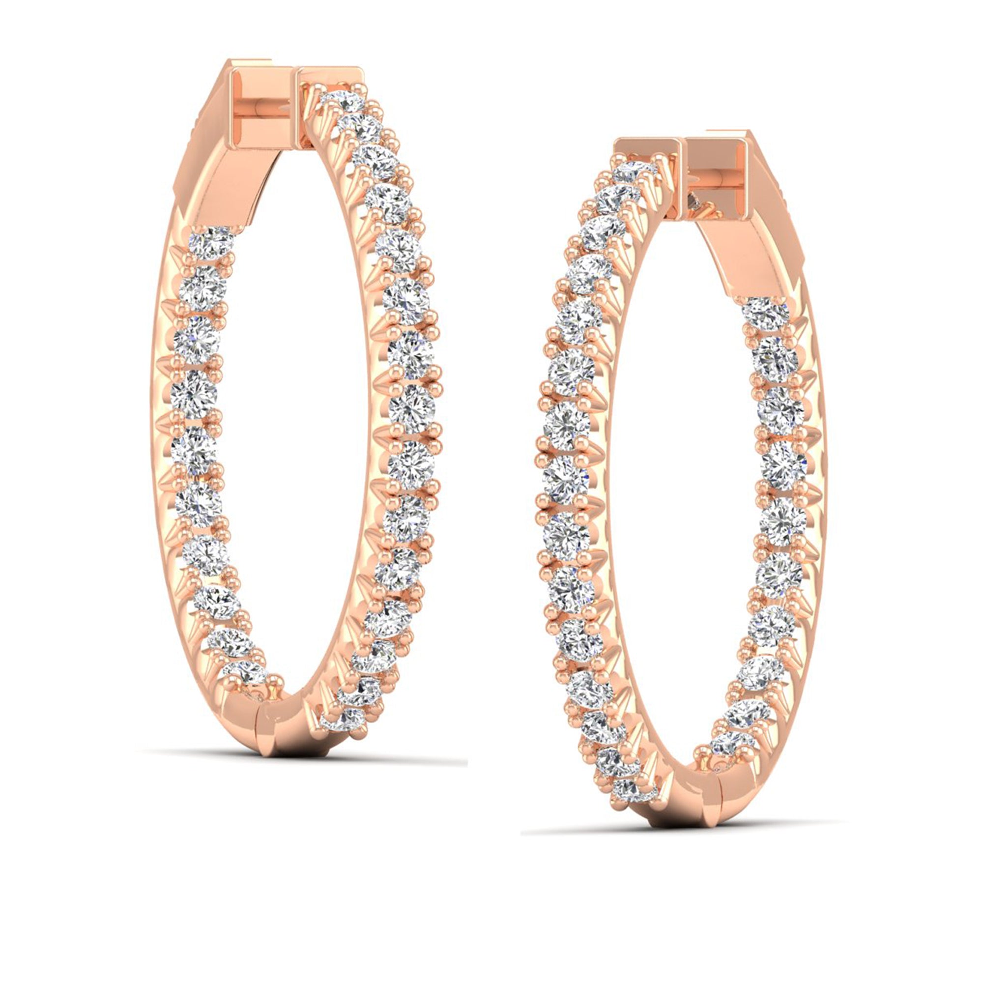 Lab Grown Diamond Hoop Earrings 2.0 Carat