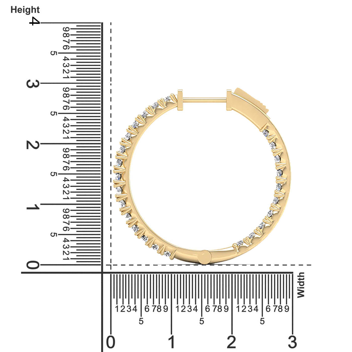 Lab Grown Diamond Hoop Earrings 2.0 Carat