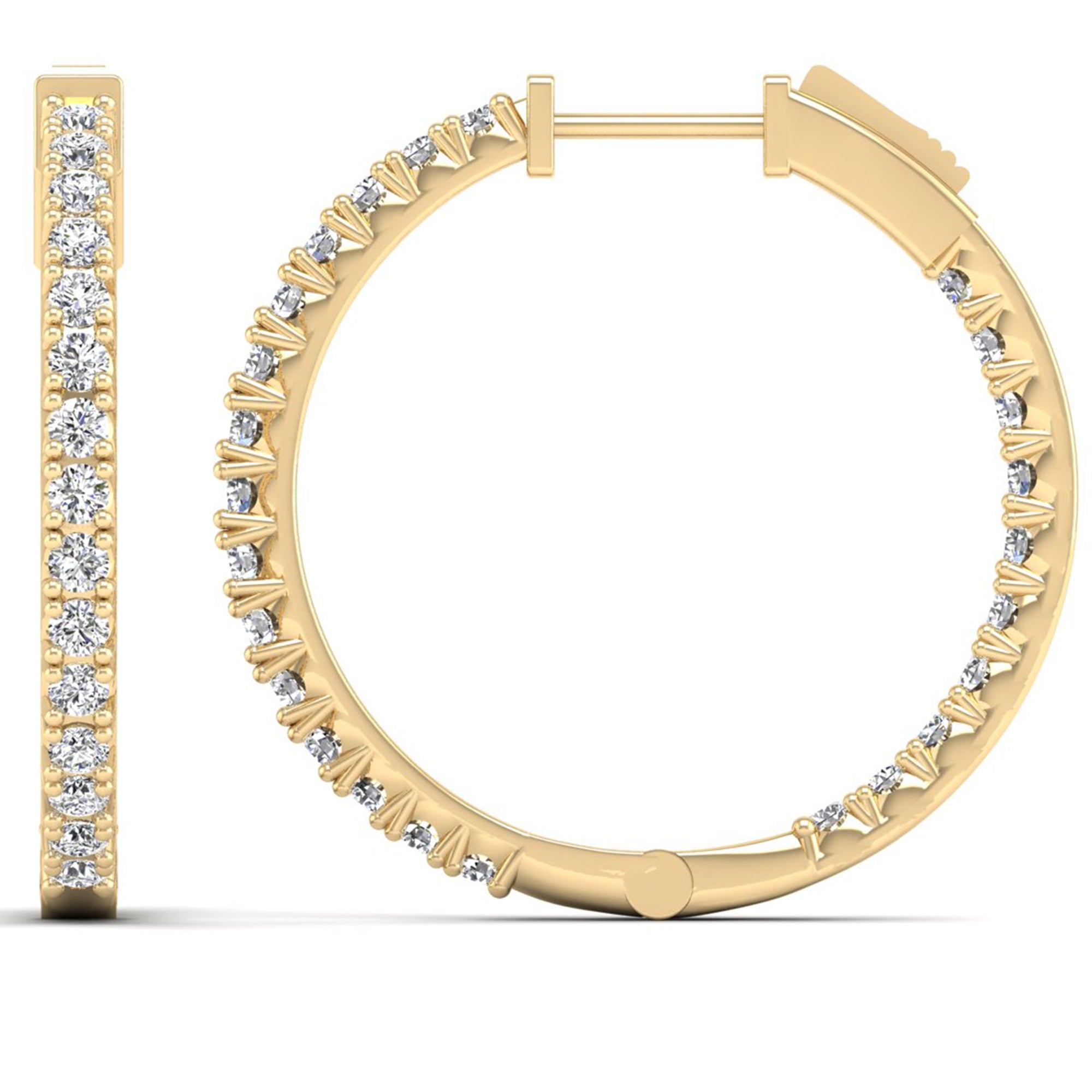 Lab Grown Diamond Hoop Earrings 2.0 Carat