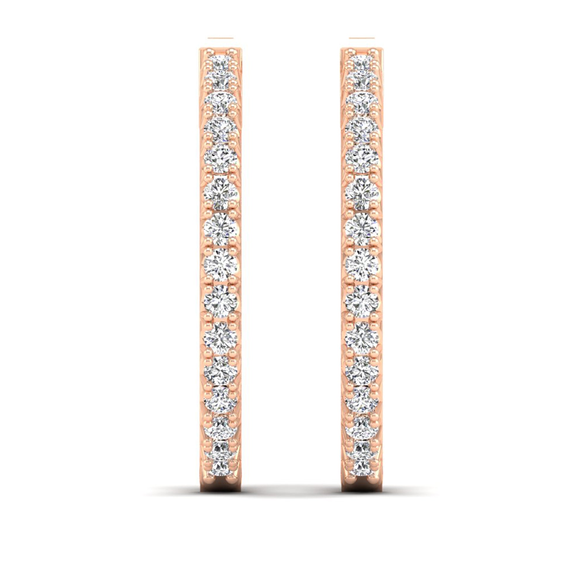 Lab Grown Diamond Hoop Earrings 3.0 Carat