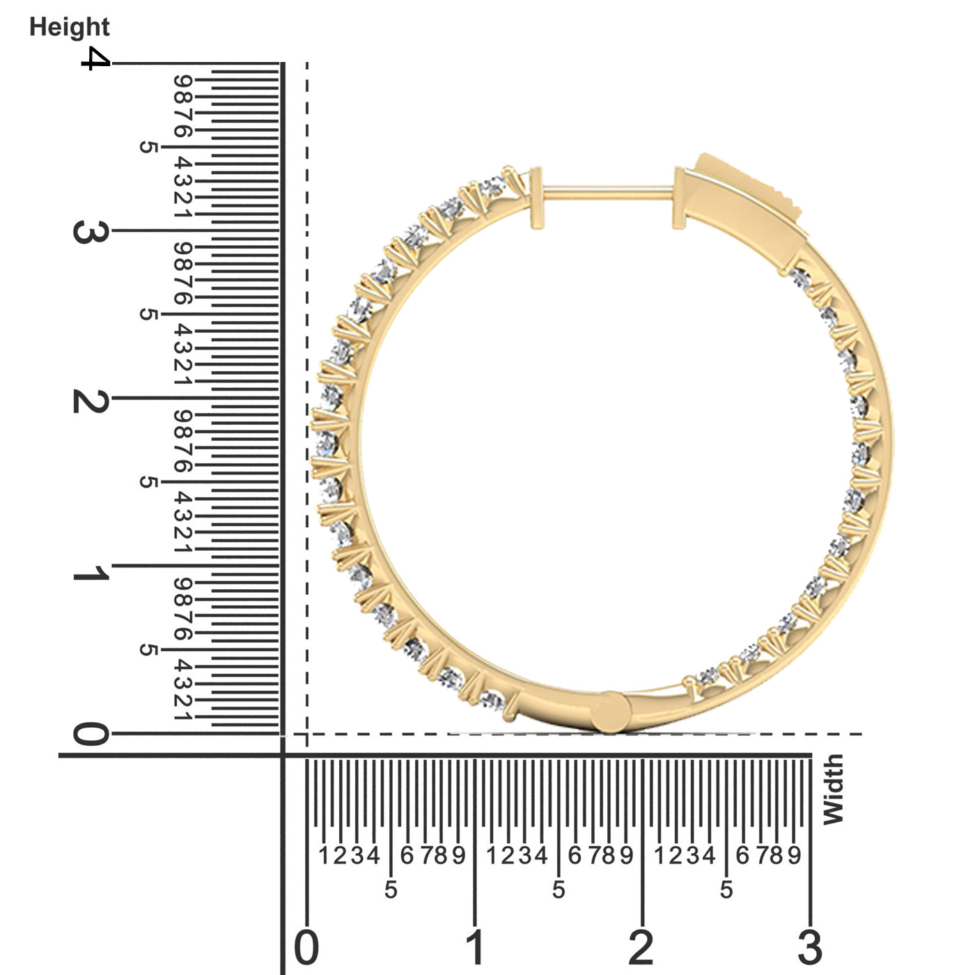 Lab Grown Diamond Hoop Earrings 3.0 Carat