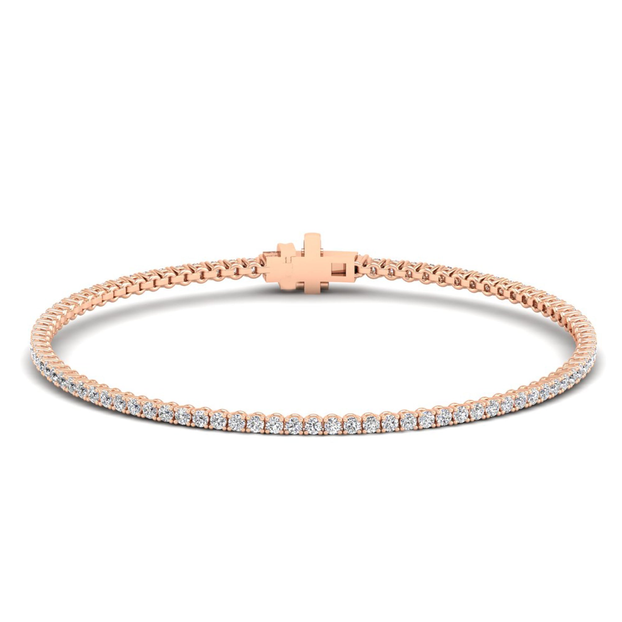 Lab Grown Diamond Tennis Bracelet – Round Cut 2.0 Carat