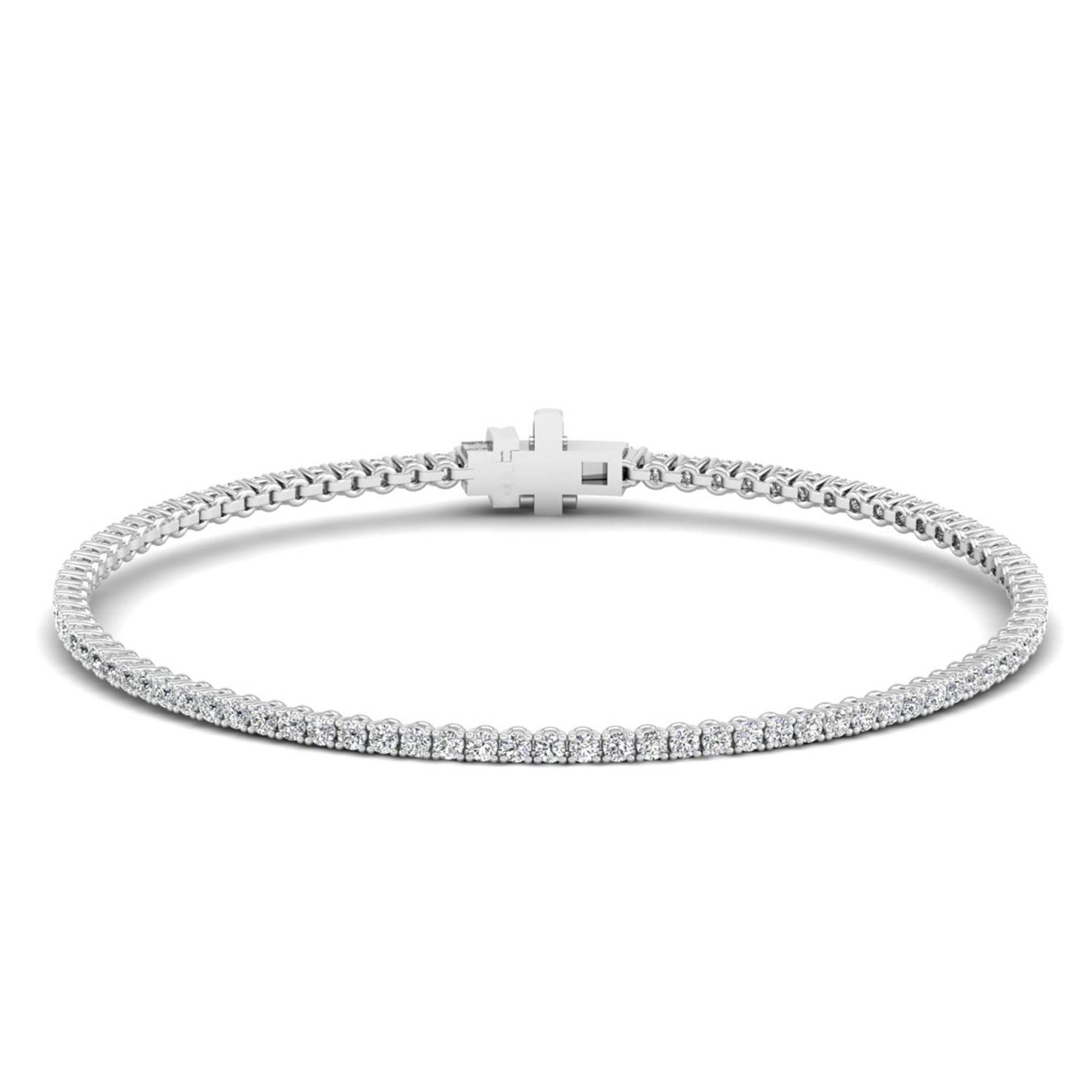 Lab Grown Diamond Tennis Bracelet – Round Cut 2.0 Carat