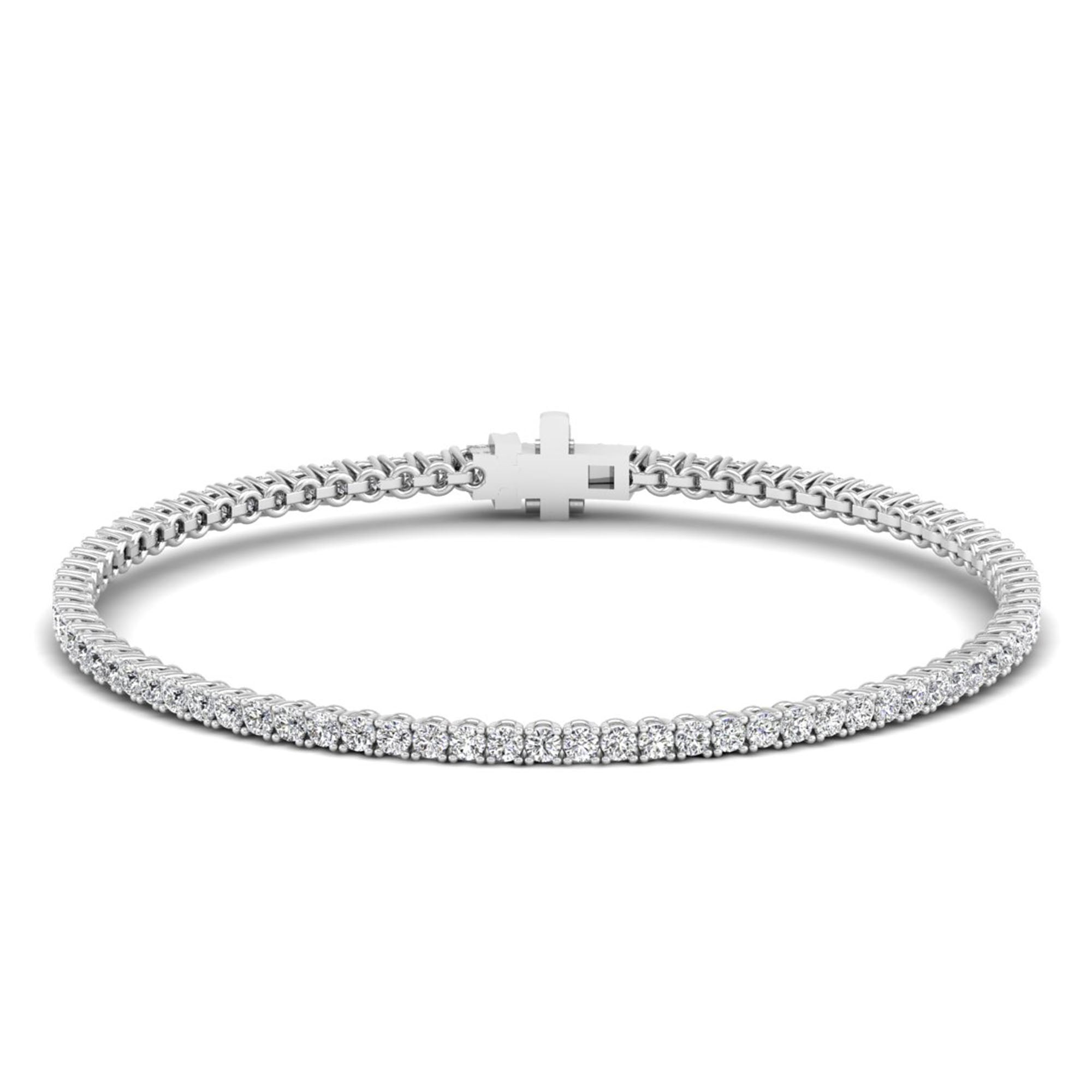 Lab Grown Diamond Tennis Bracelet – Round Cut 3.0 Carat