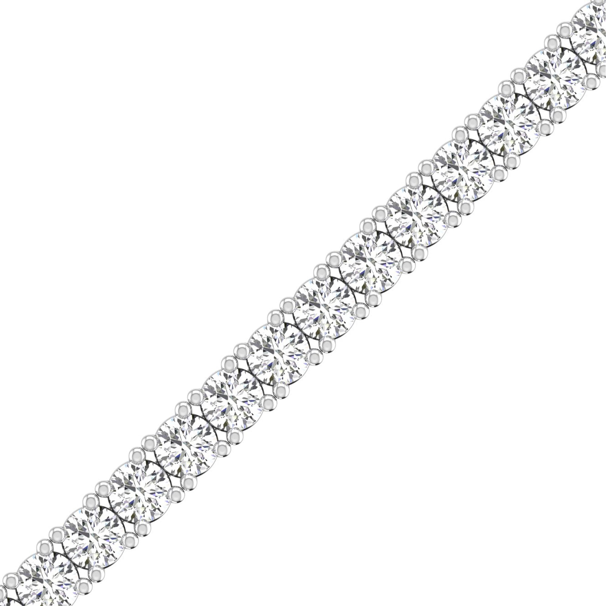 Lab Grown Diamond Tennis Bracelet – Round Cut 8.0 Carat