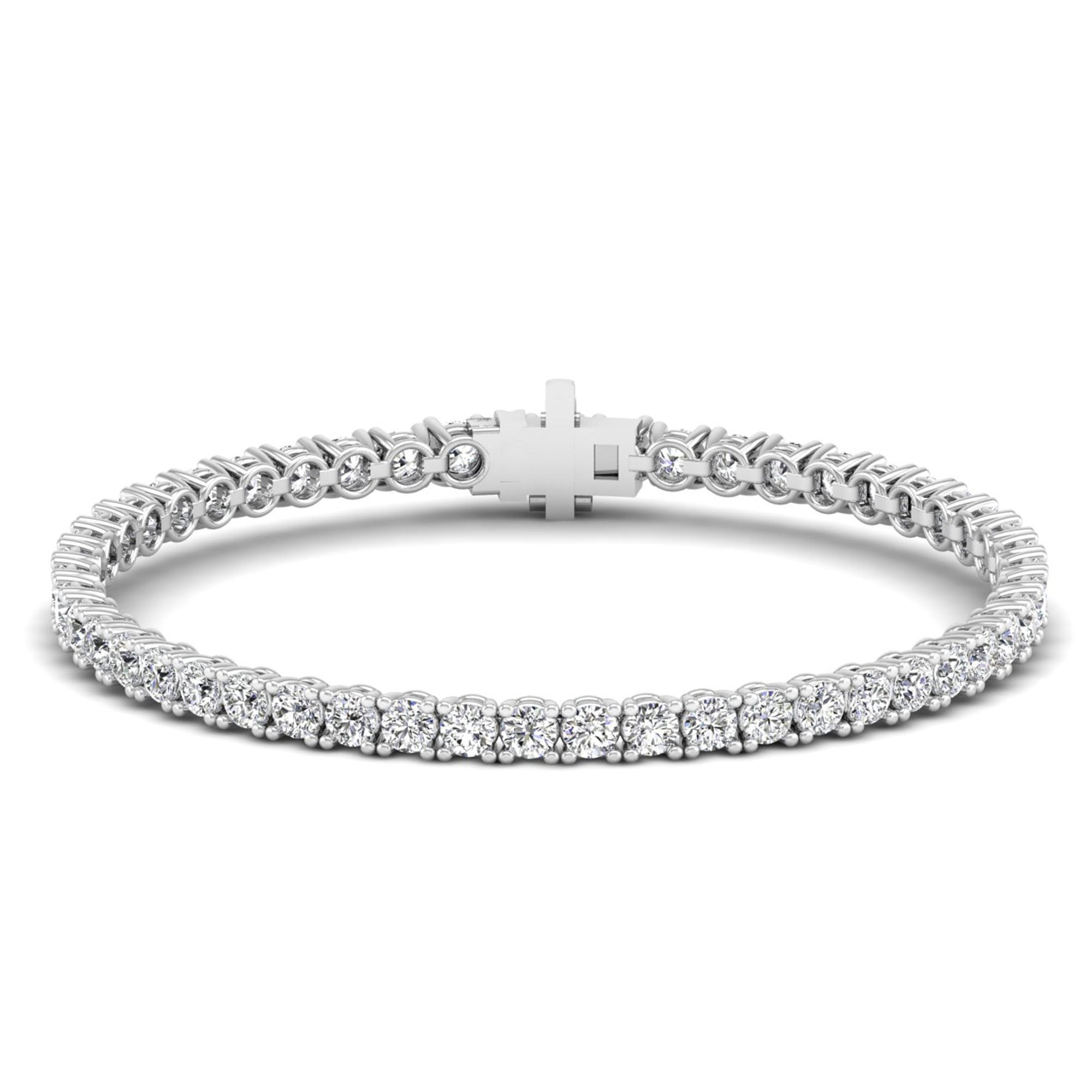 Lab Grown Diamond Tennis Bracelet – Round Cut 8.0 Carat