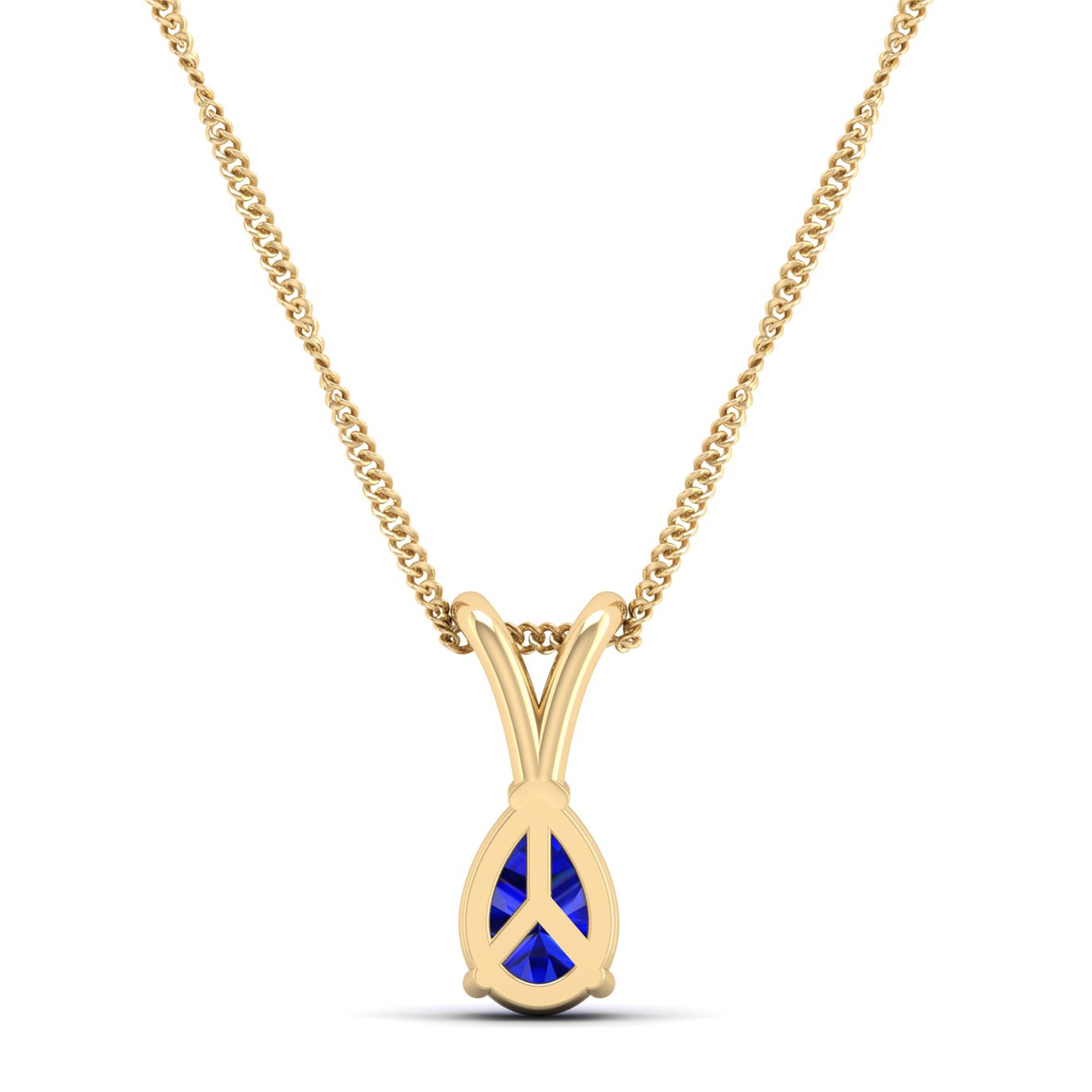 Pear cut Sapphire Pendant 0.5 Carat