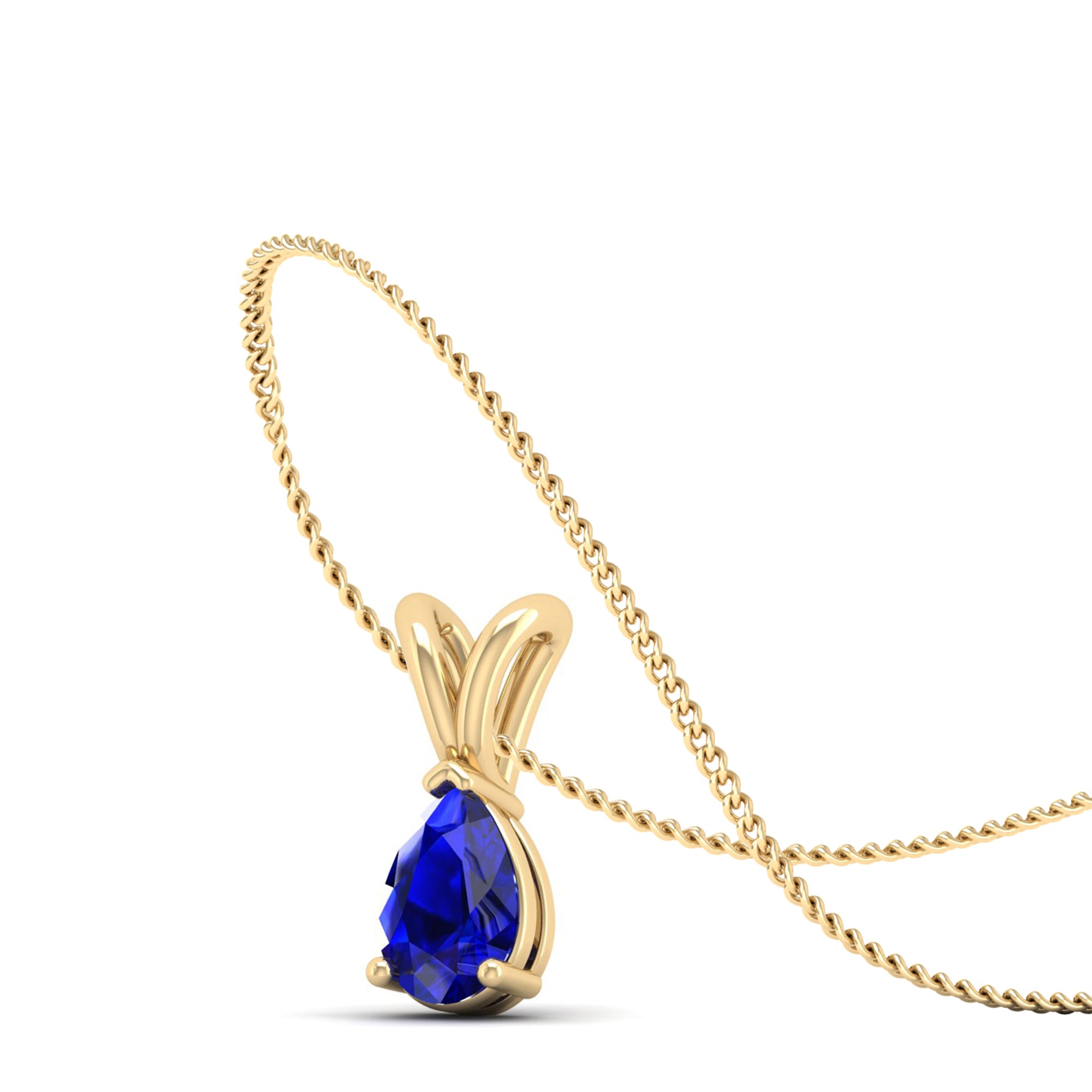Pear cut Sapphire Pendant 0.5 Carat