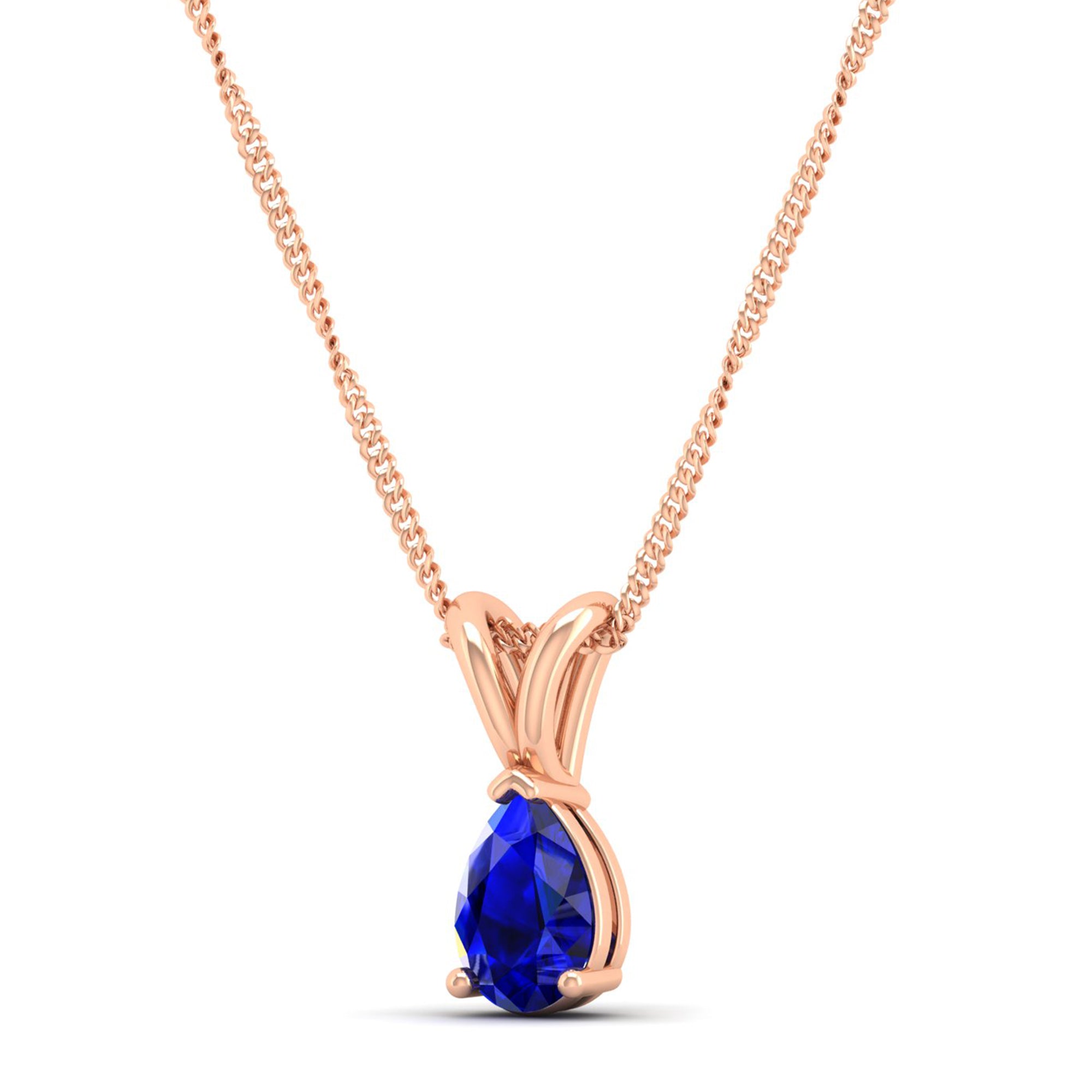 Pear cut Sapphire Pendant 0.5 Carat