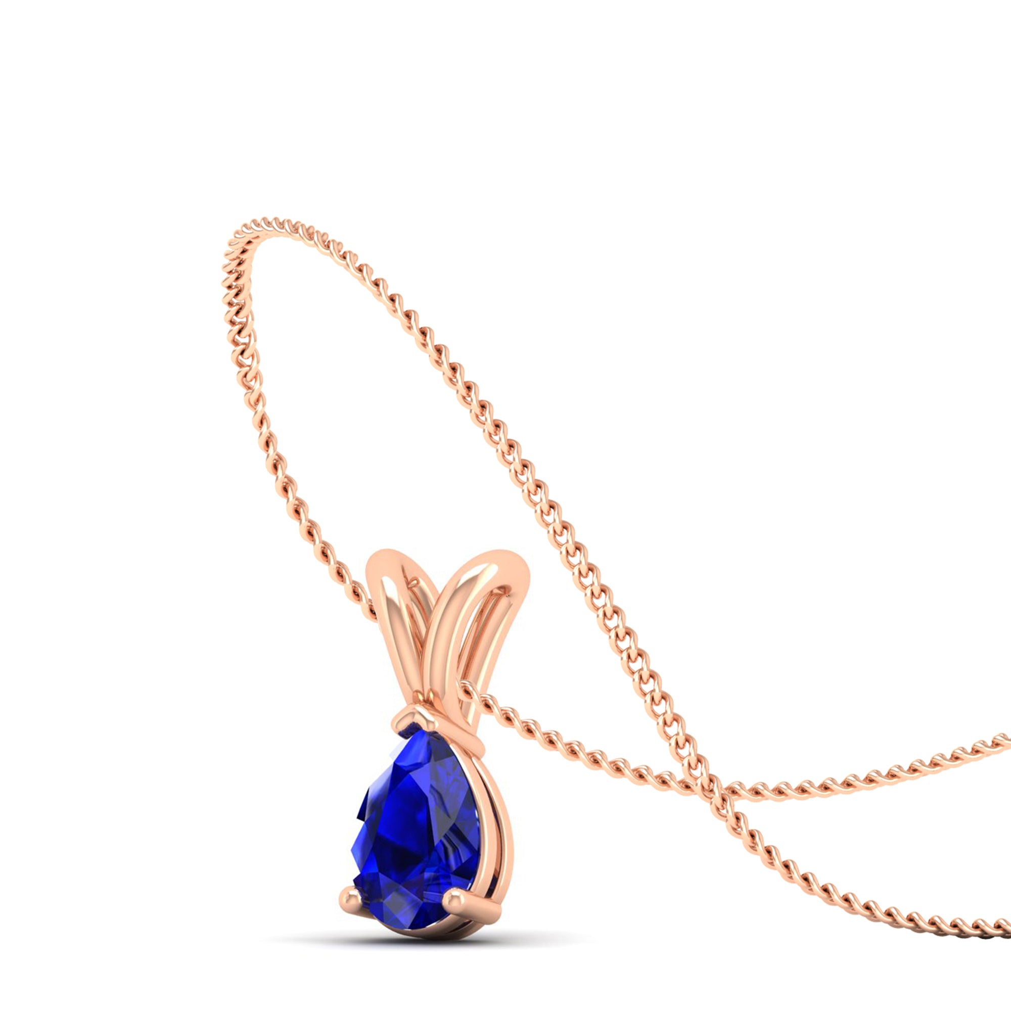 Pear cut Sapphire Pendant 0.5 Carat