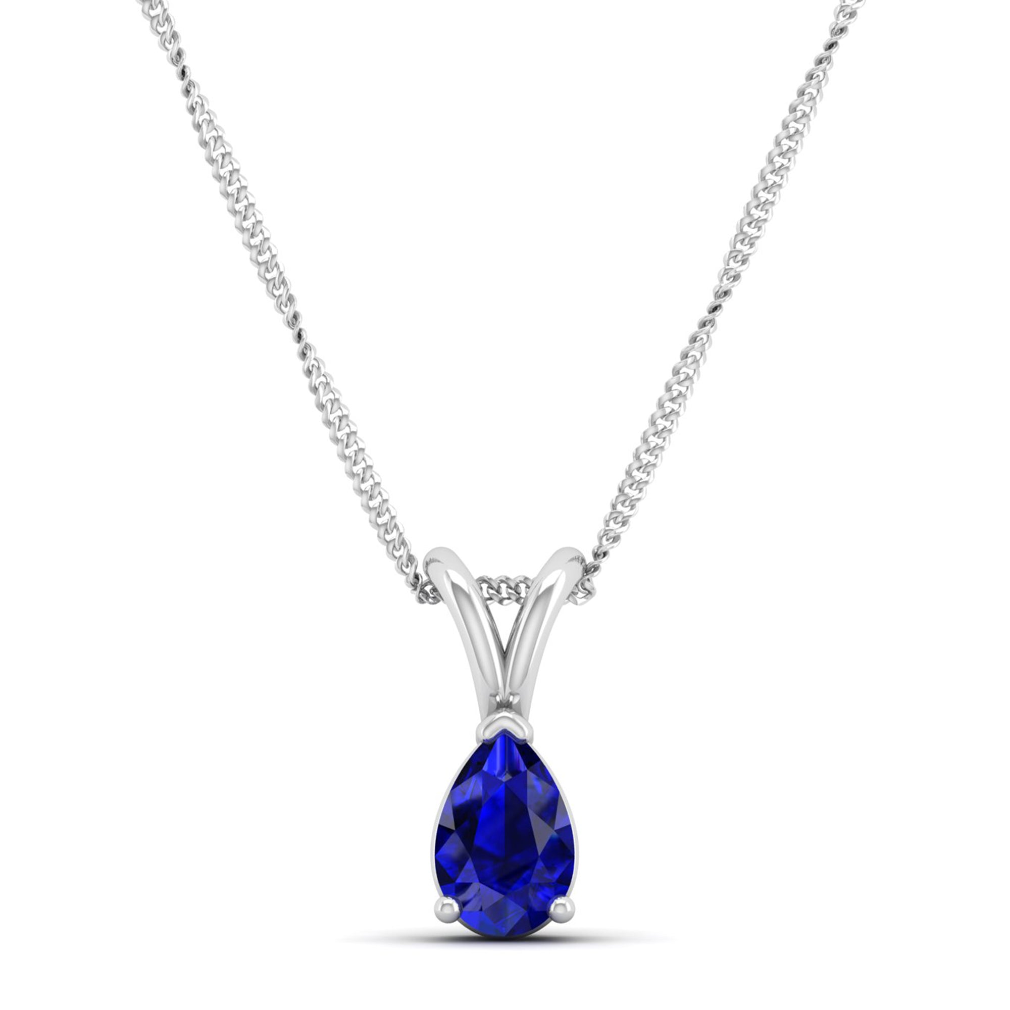 Pear cut Sapphire Pendant 0.5 Carat
