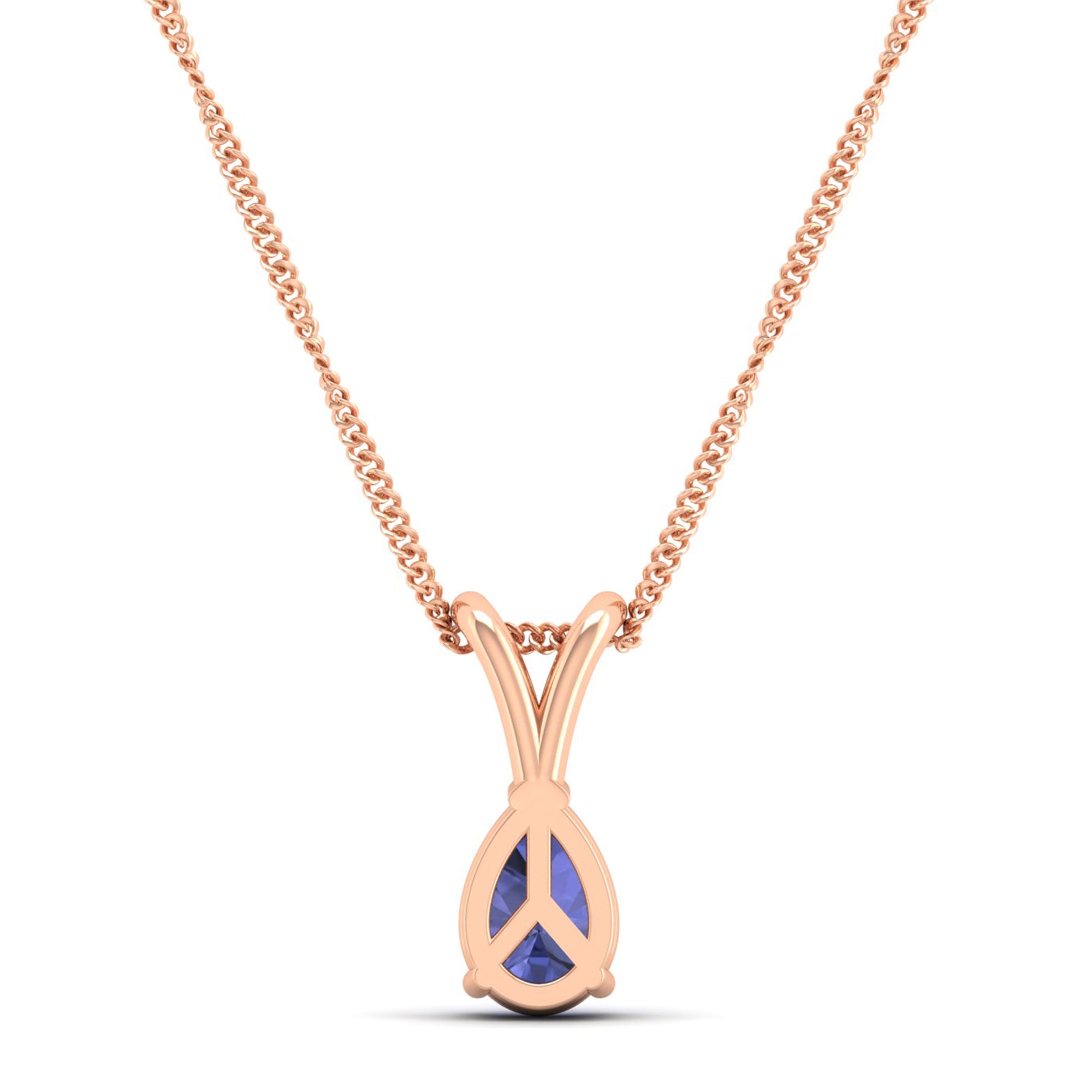 Pear cut Tanzanite Pendant 0.5 Carat