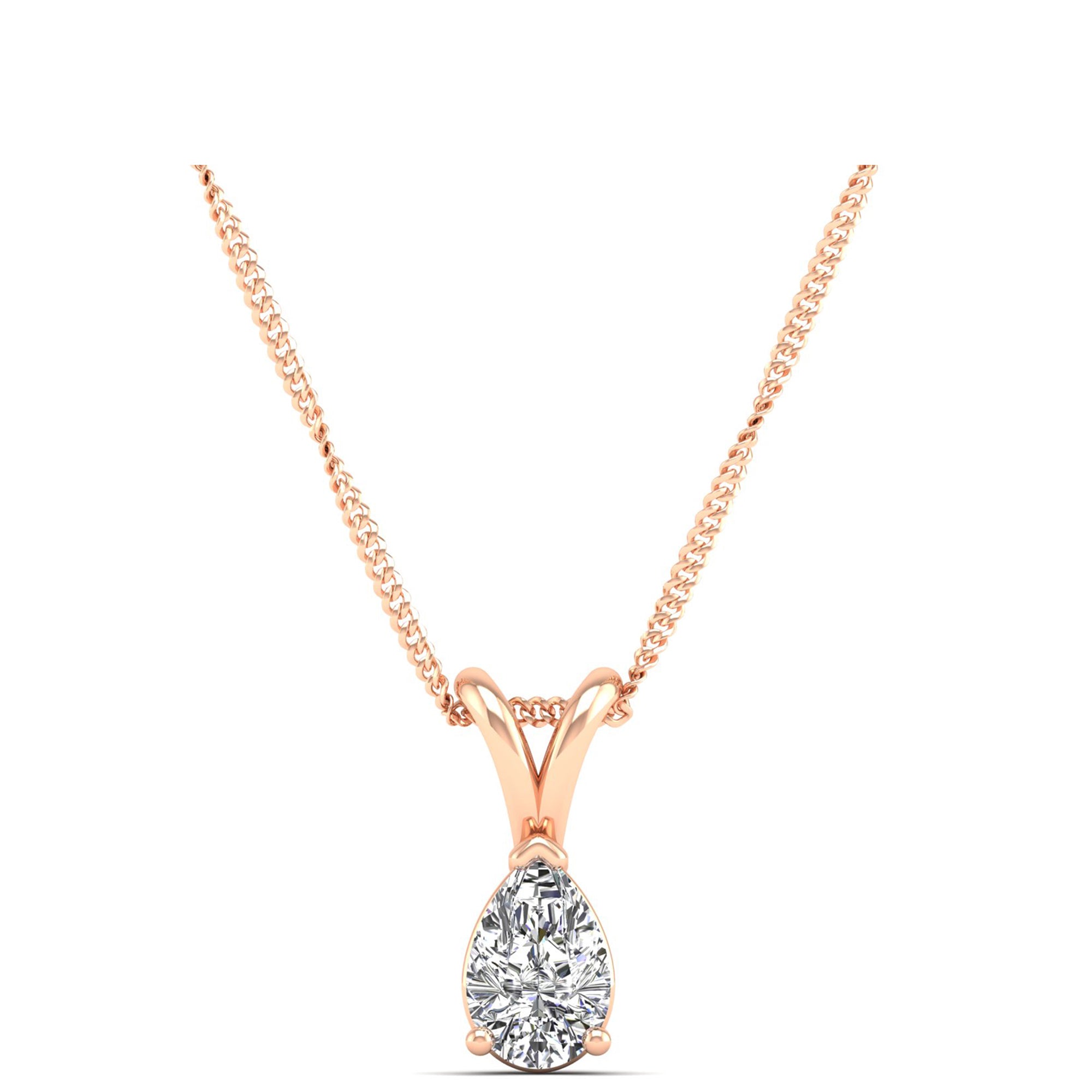 Pear cut Diamond Pendant 0.5 Carat