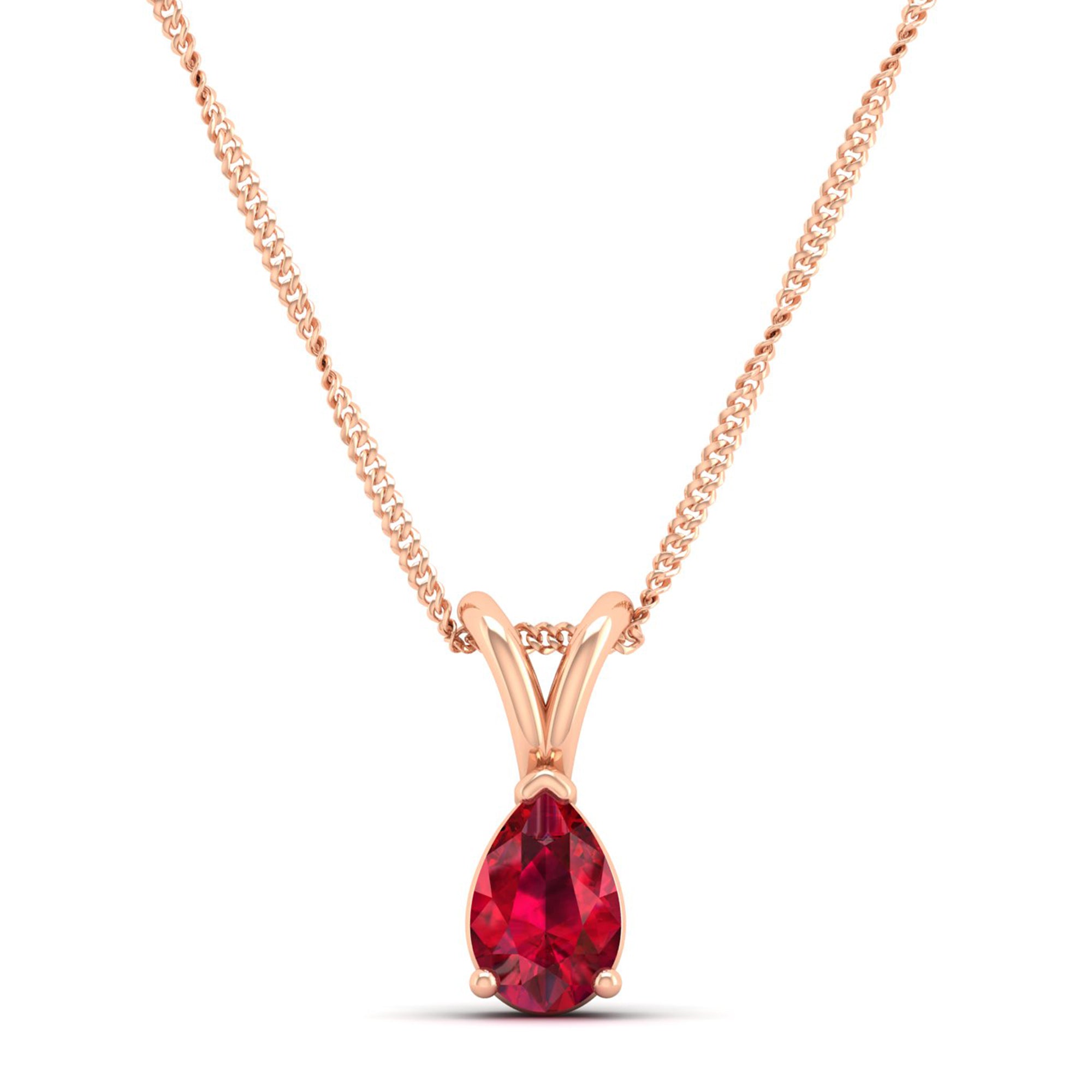 Pear cut Ruby Pendant 0.5 Carat