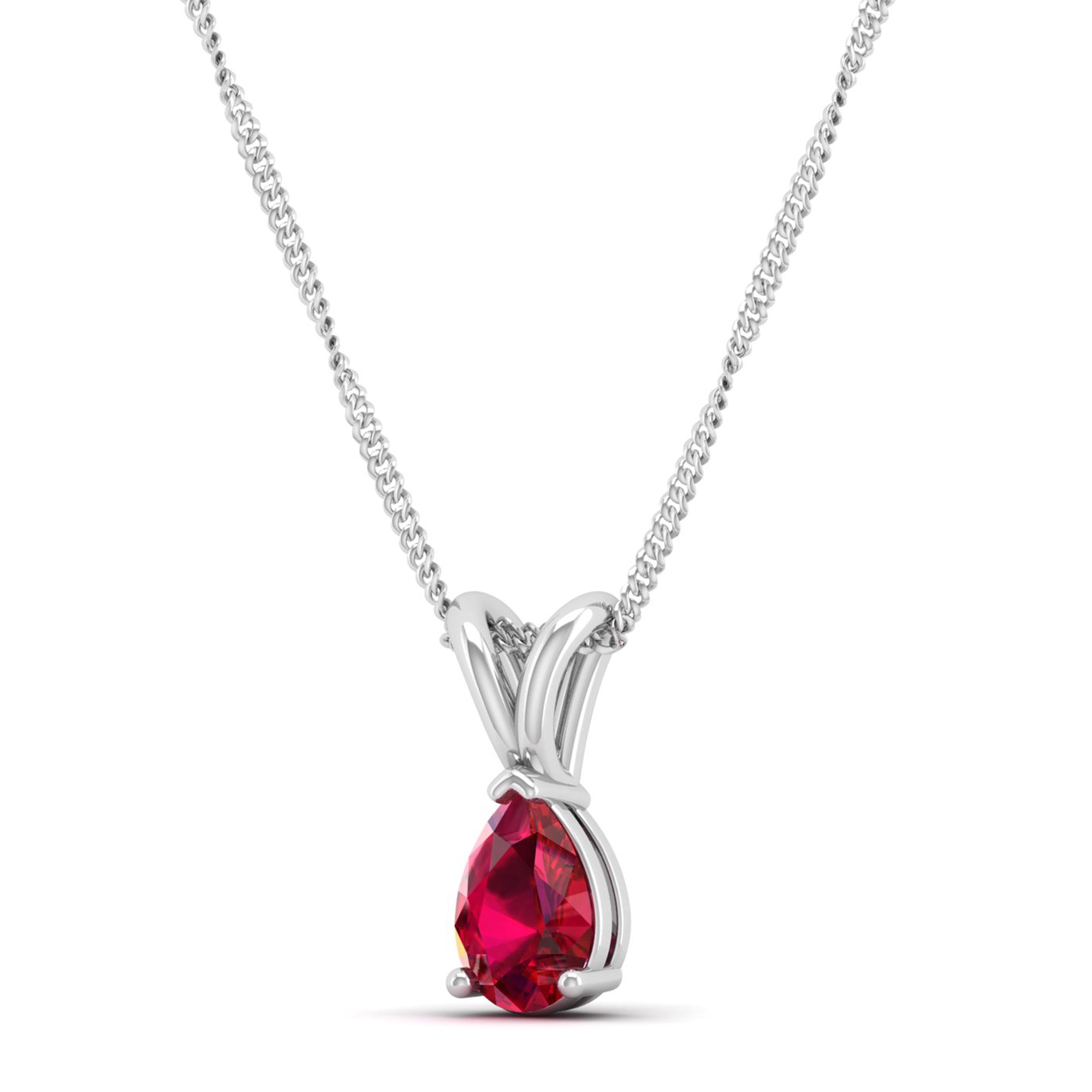 Pear cut Ruby Pendant 0.5 Carat