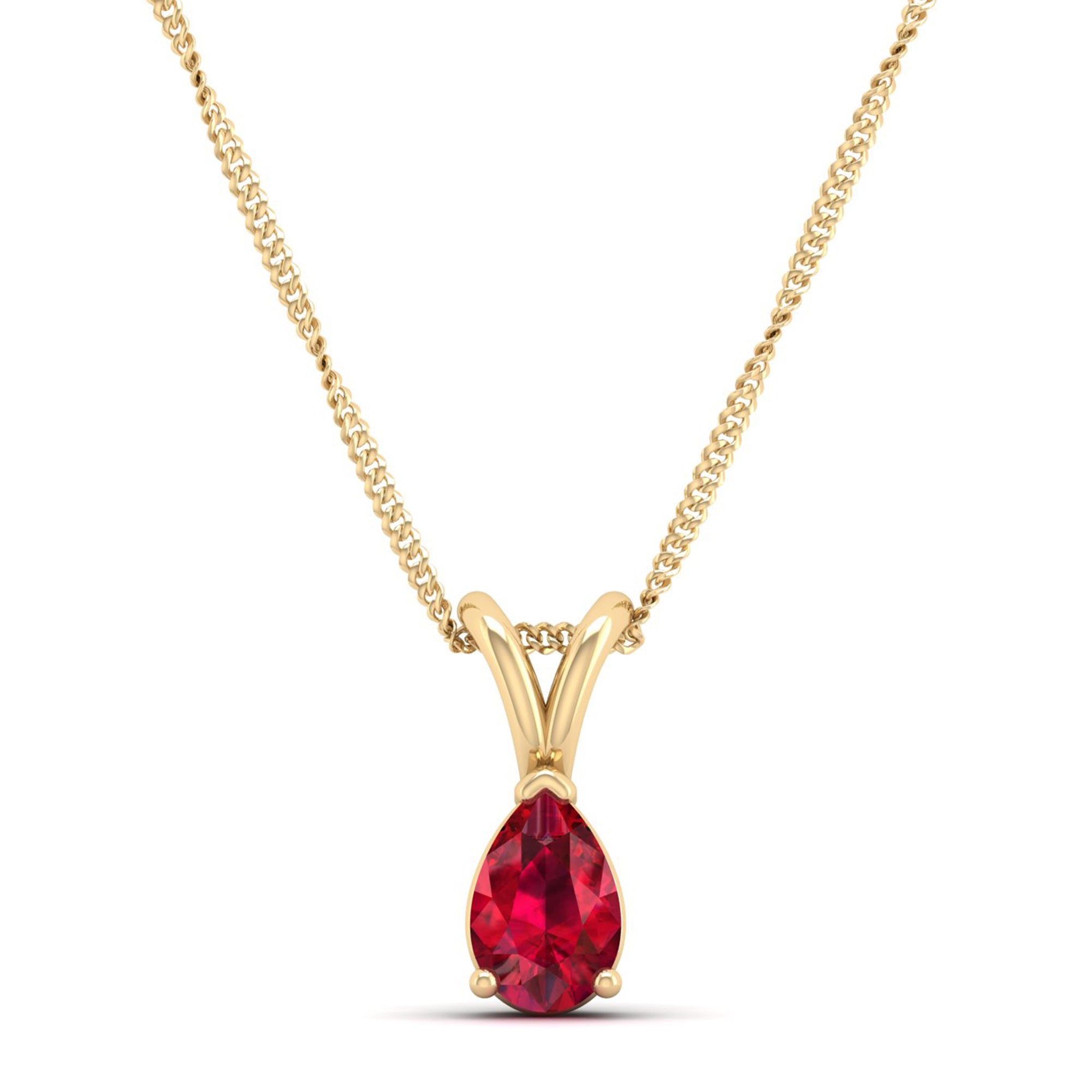 Pear cut Ruby Pendant 0.5 Carat