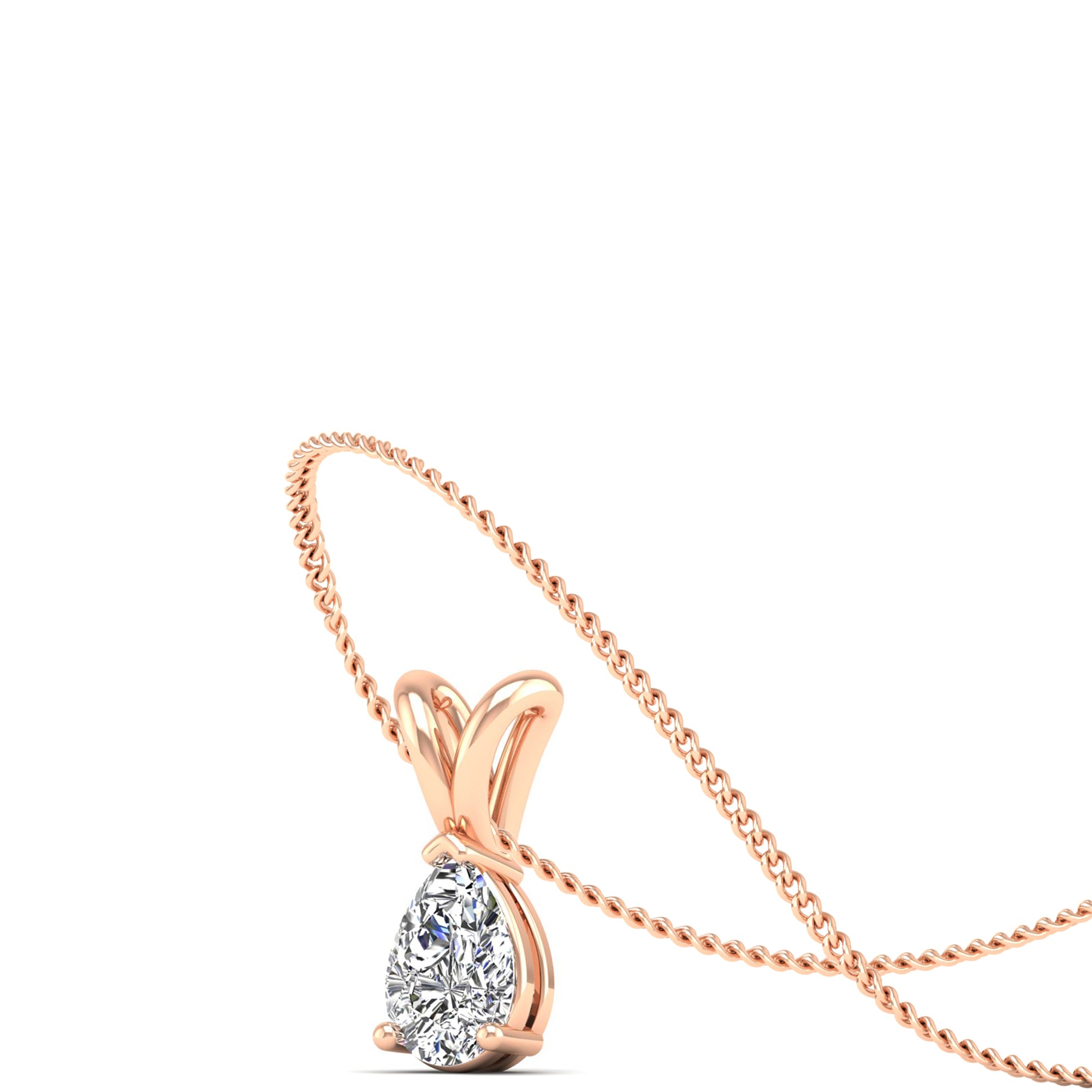 Pear cut Diamond Pendant 0.5 Carat