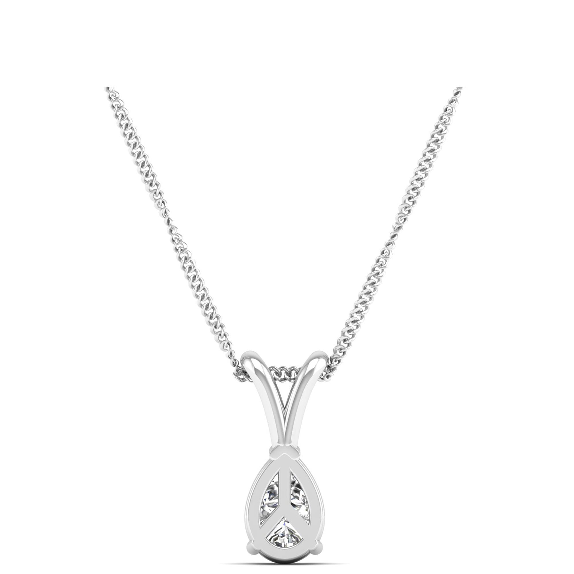 Pear cut Diamond Pendant 0.5 Carat