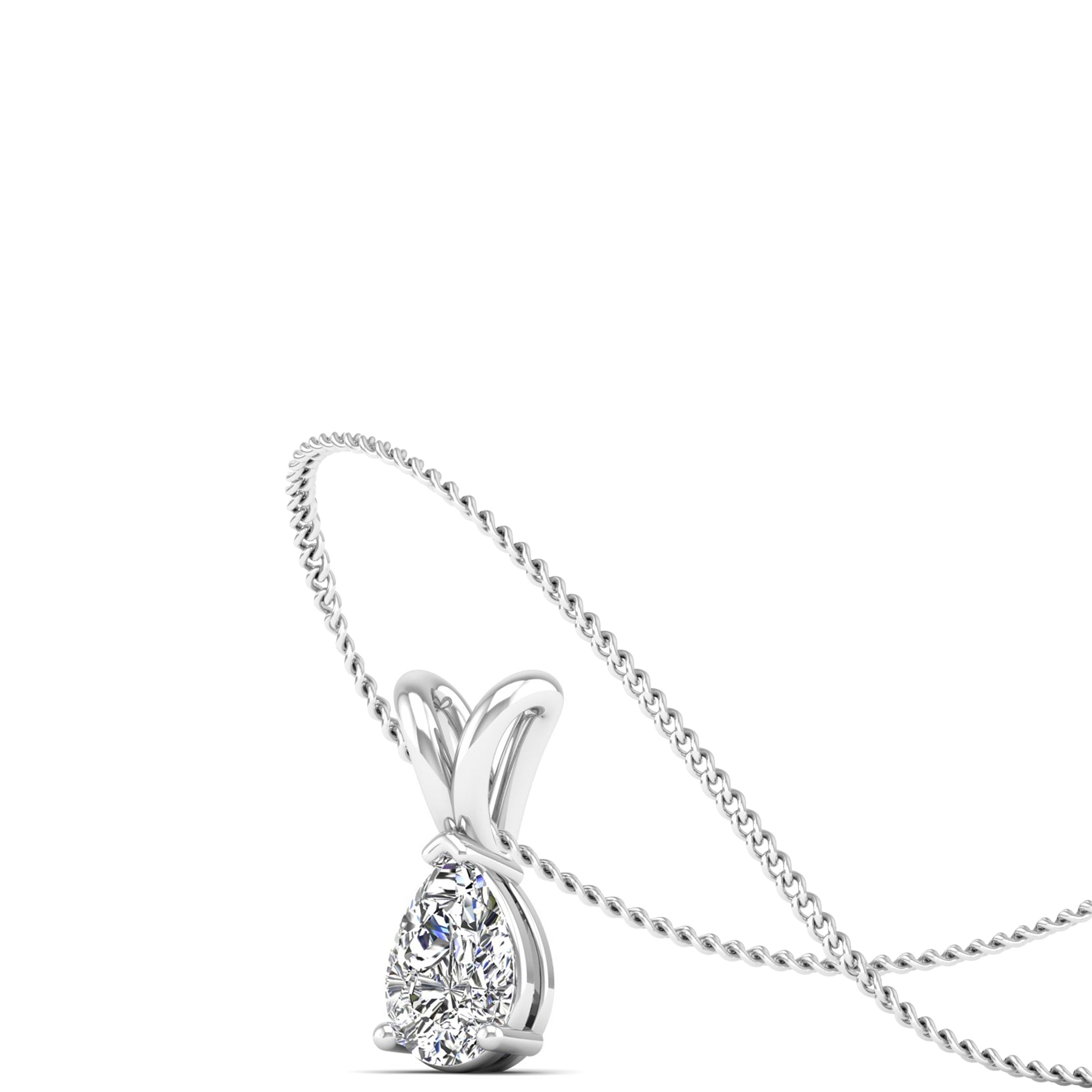 Pear cut Diamond Pendant 0.5 Carat