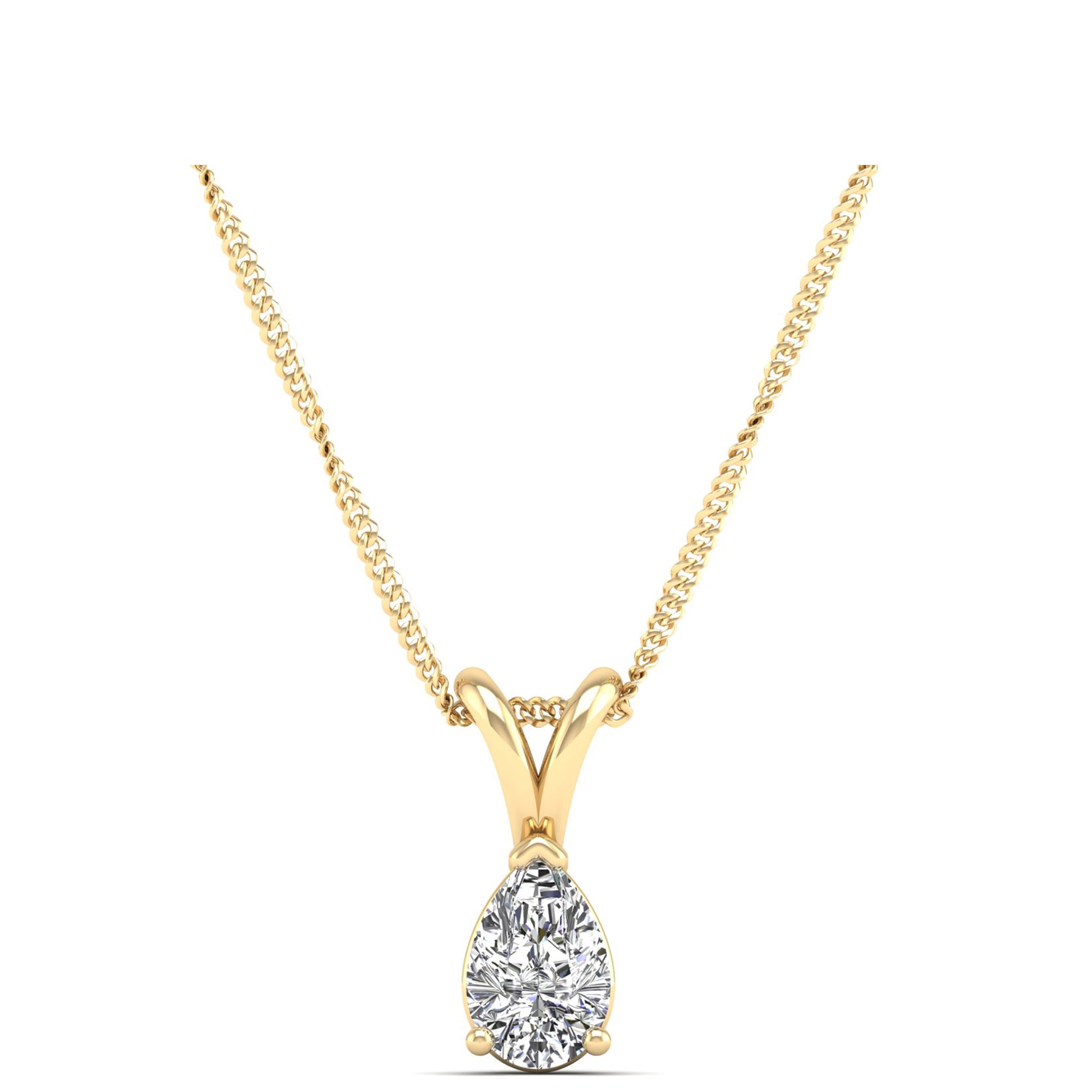 Pear cut Diamond Pendant 0.5 Carat