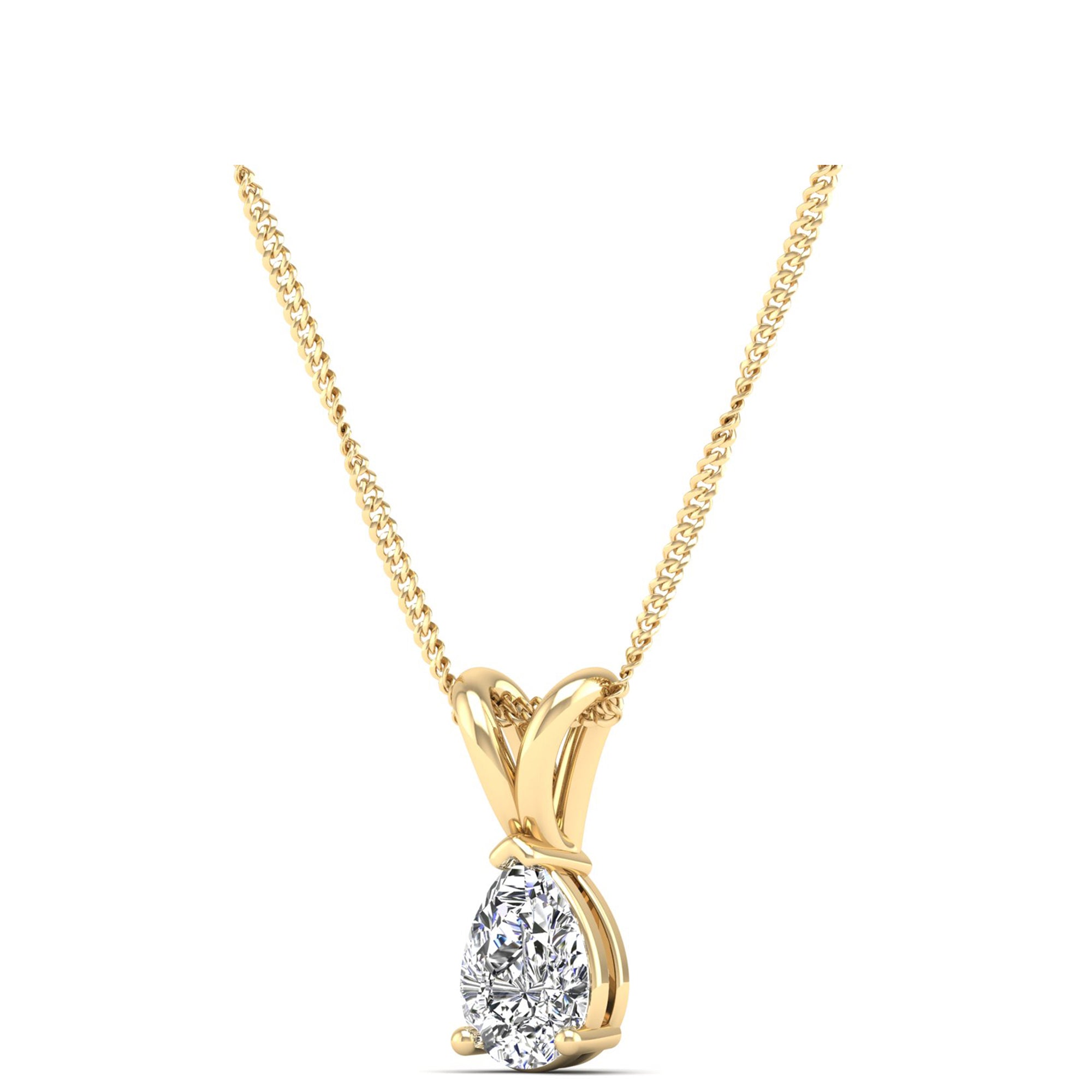 Pear cut Diamond Pendant 0.5 Carat