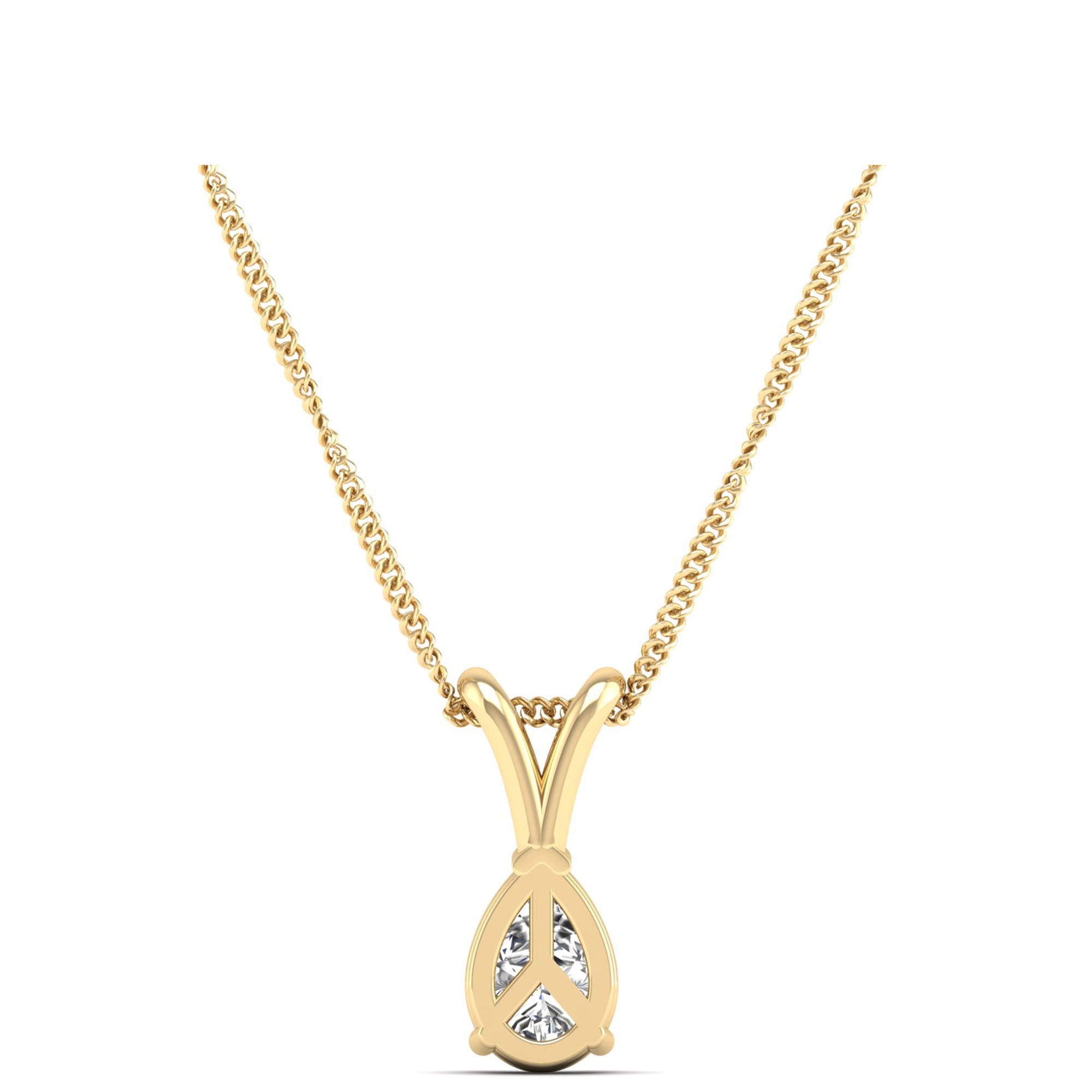 Pear cut Diamond Pendant 0.5 Carat