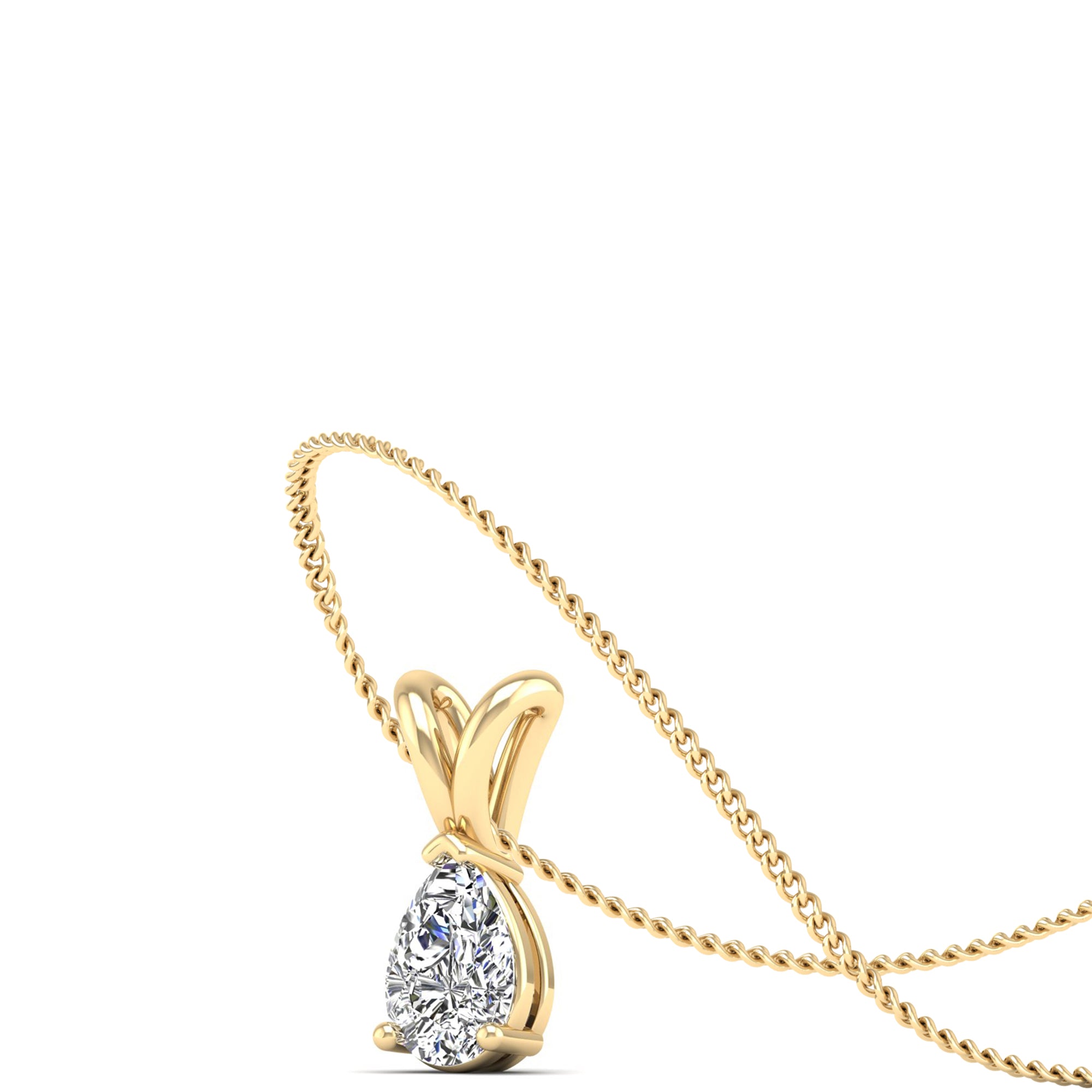 Pear cut Diamond Pendant 0.5 Carat