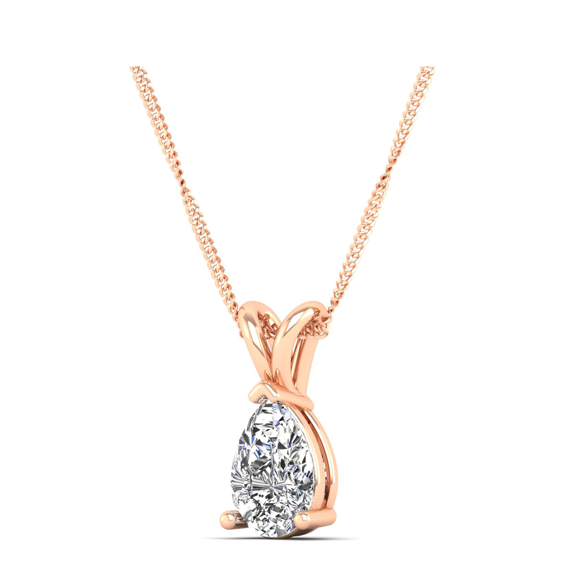 Pear Cut Diamond Pendant 1.0 Carat