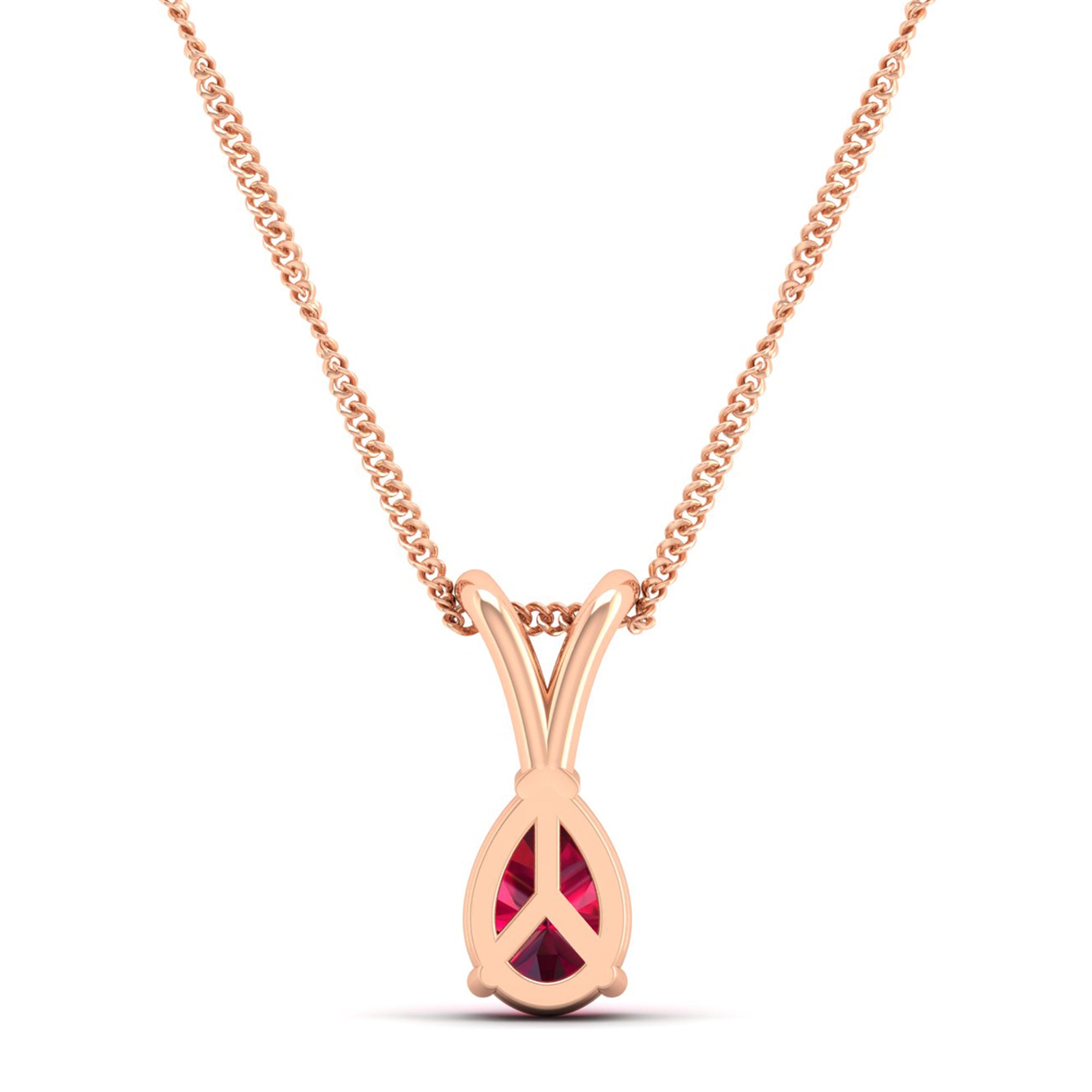 Pear Cut Ruby Pendant 1.0 Carat
