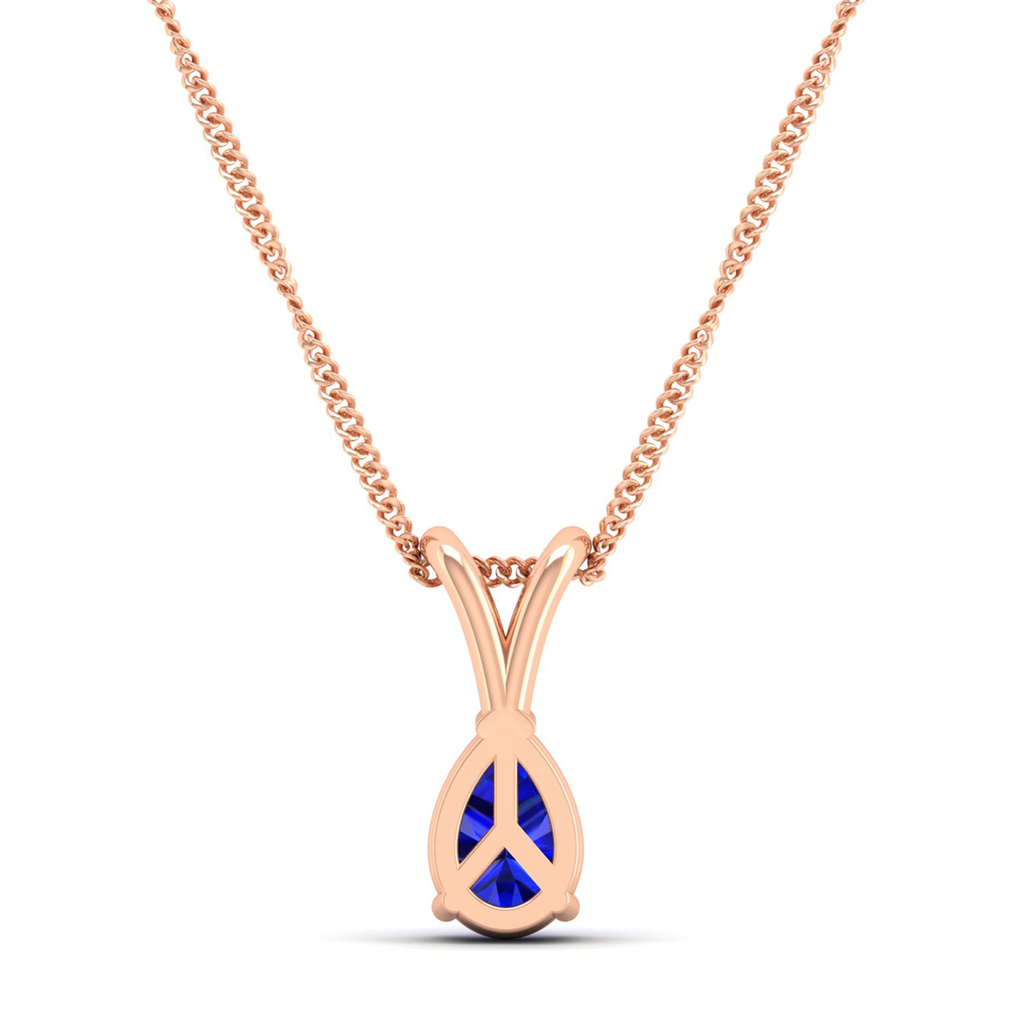 Pear Cut Sapphire Pendant 1.0 Carat