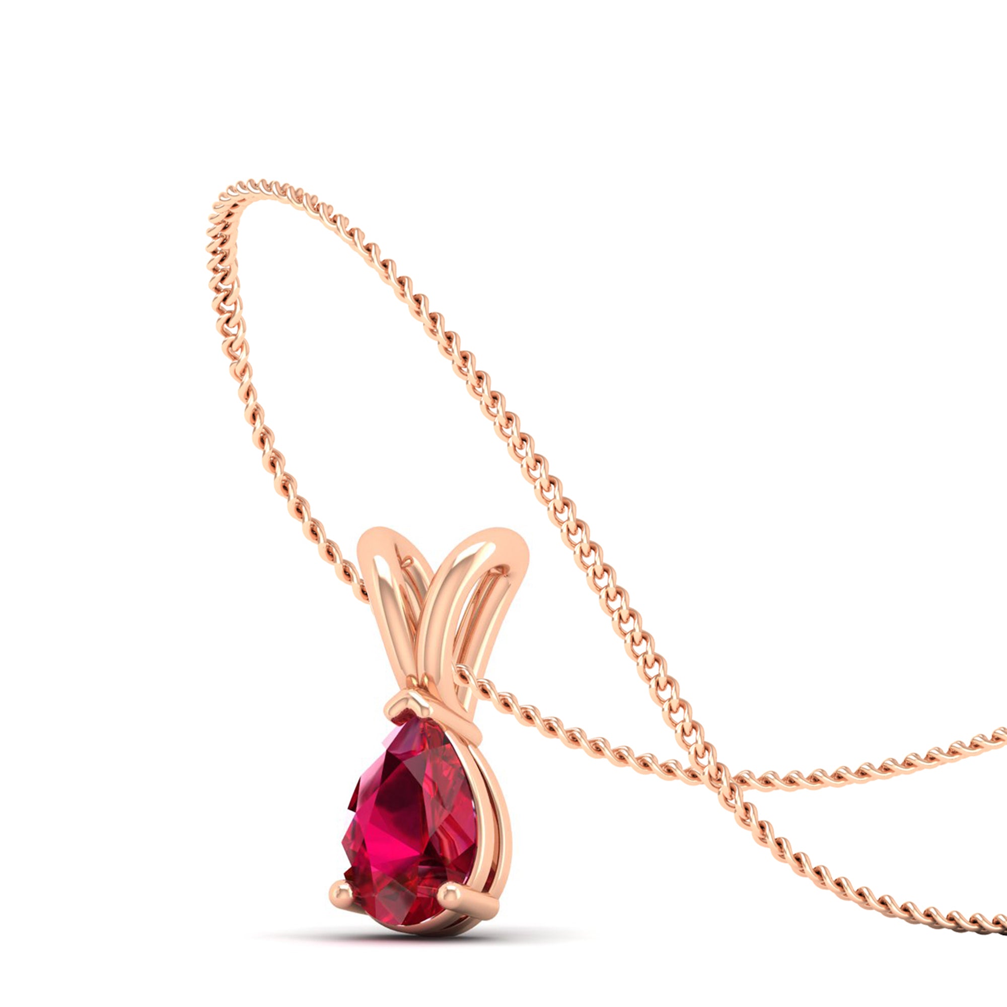 Pear Cut Ruby Pendant 1.0 Carat