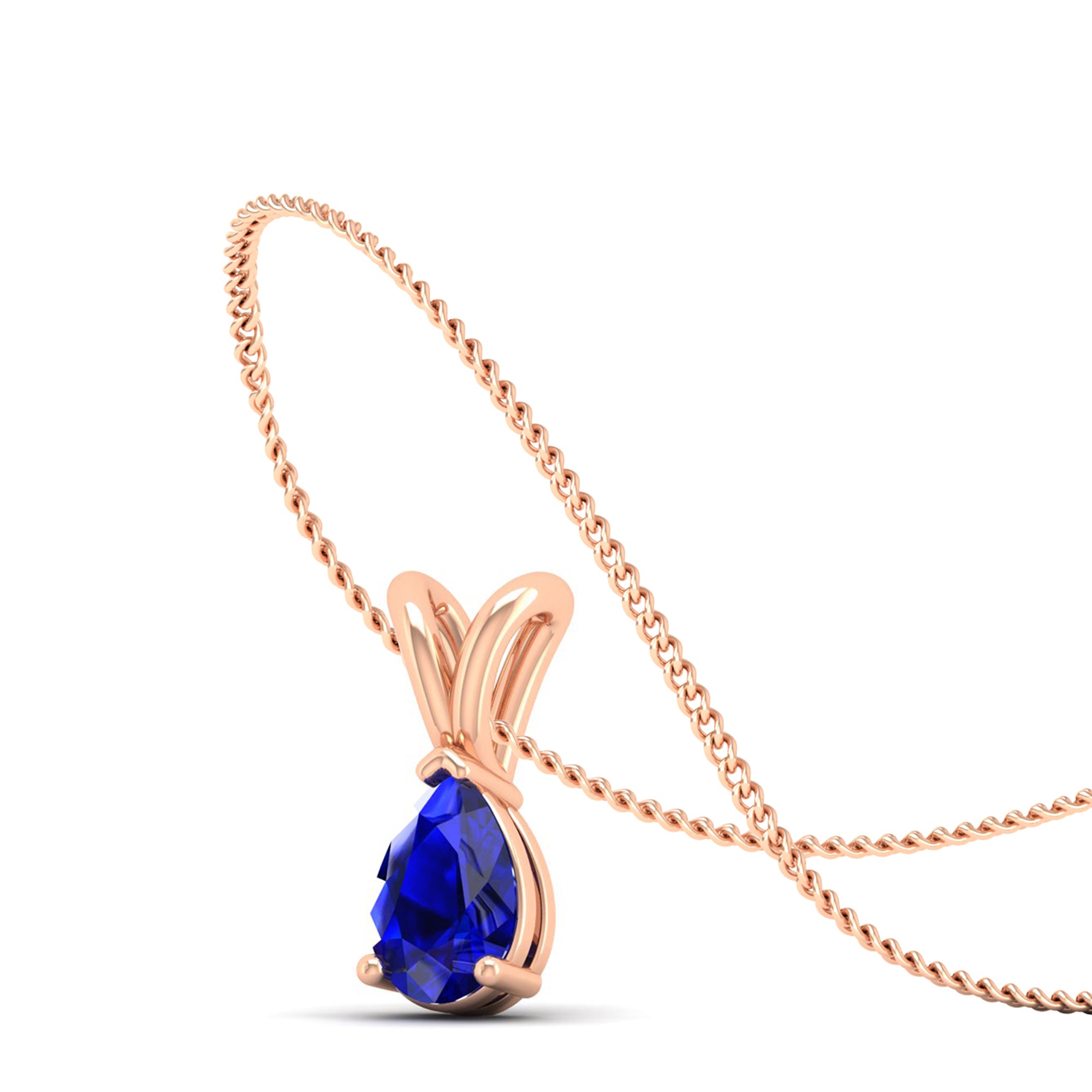 Pear Cut Sapphire Pendant 1.0 Carat