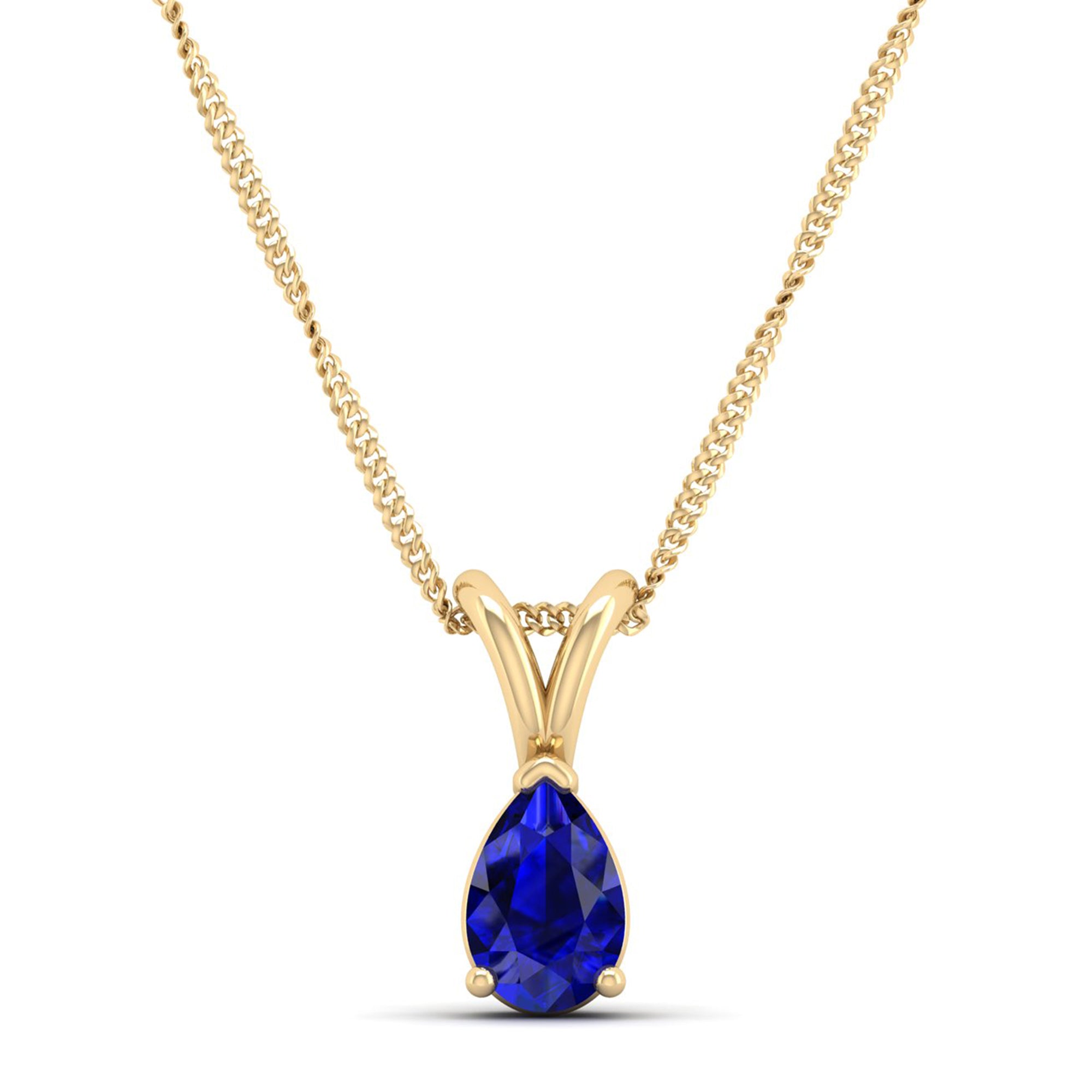 Pear Cut Sapphire Pendant 1.0 Carat
