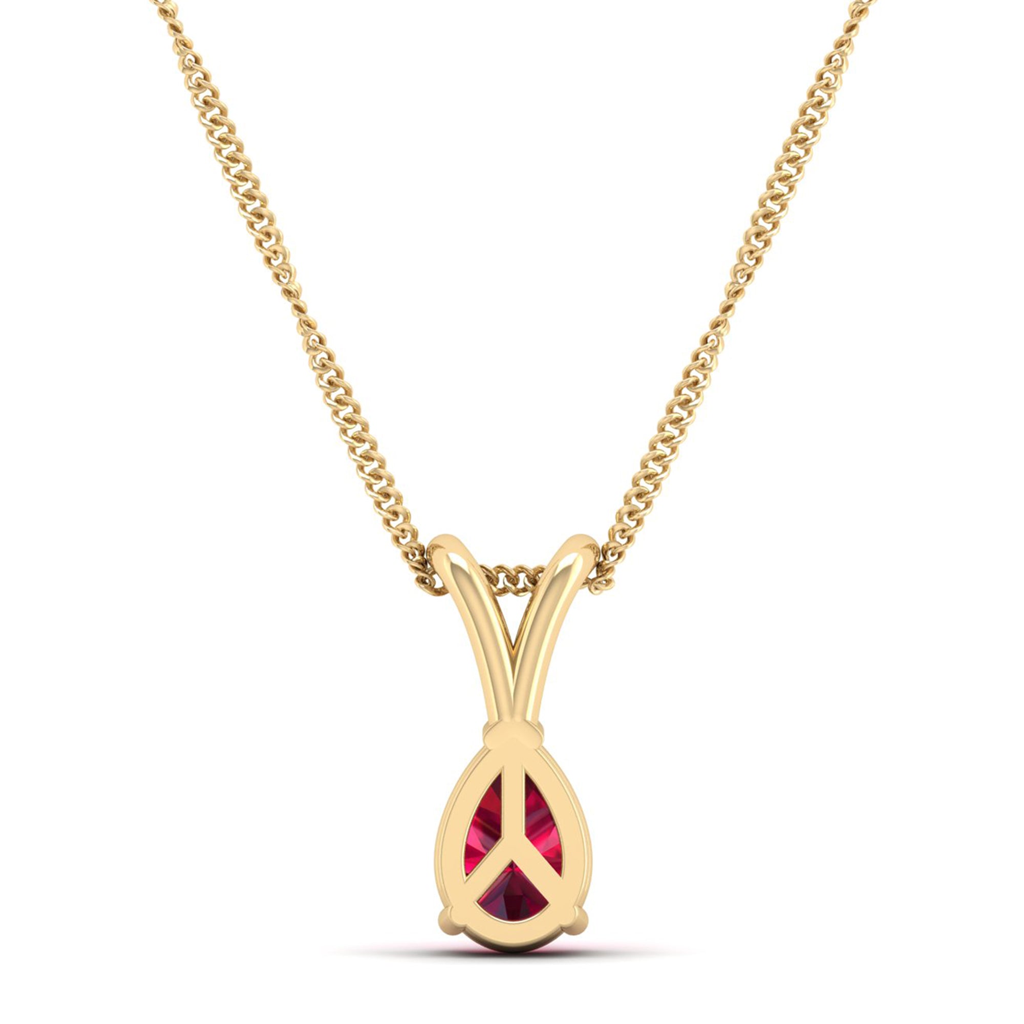 Pear Cut Ruby Pendant 1.0 Carat