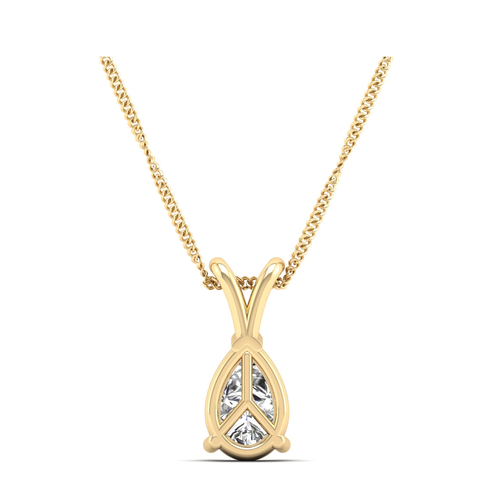 Pear Cut Diamond Pendant 1.0 Carat