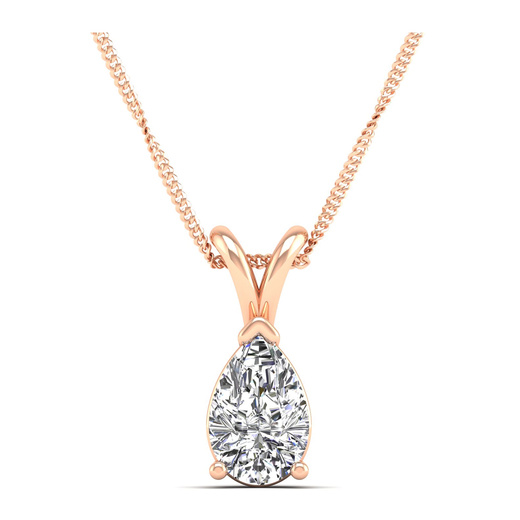 Pear Cut Diamond Pendant 1.5 Carat