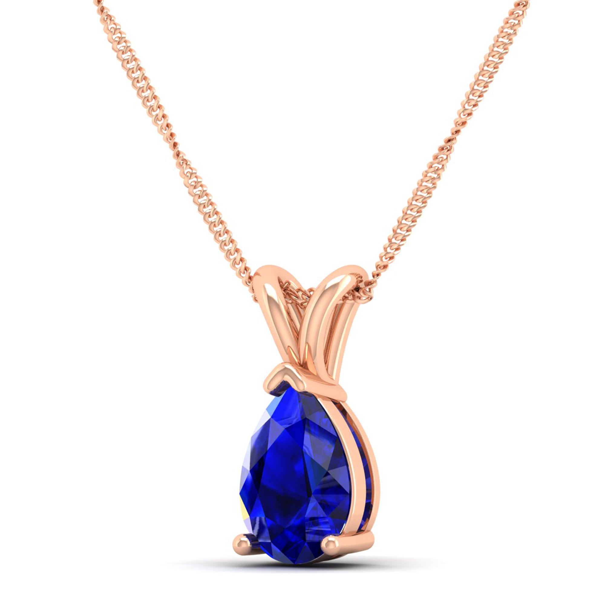 Pear Cut Sapphire Pendant 1.5 Carat