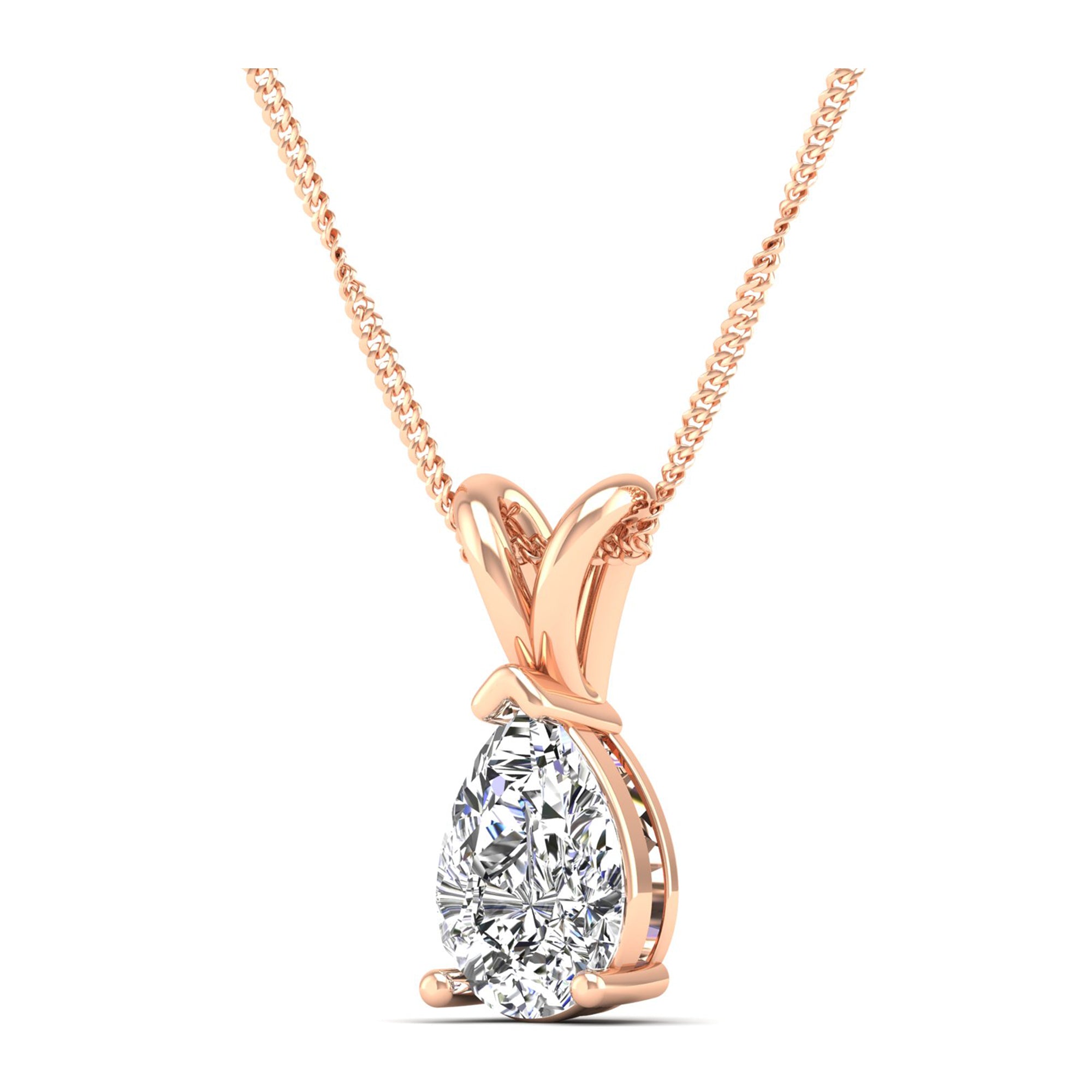 Pear Cut Diamond Pendant 1.5 Carat