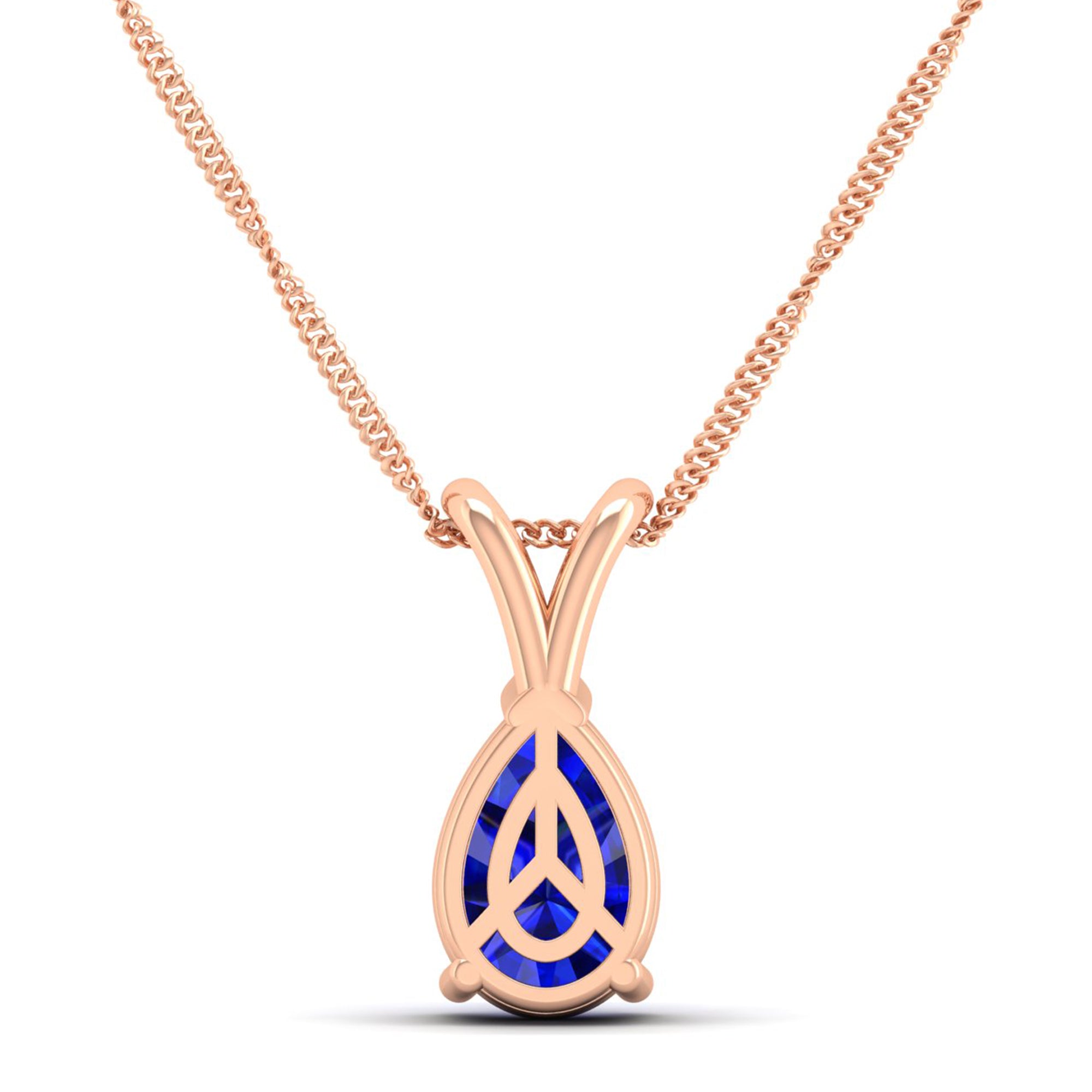 Pear Cut Sapphire Pendant 1.5 Carat