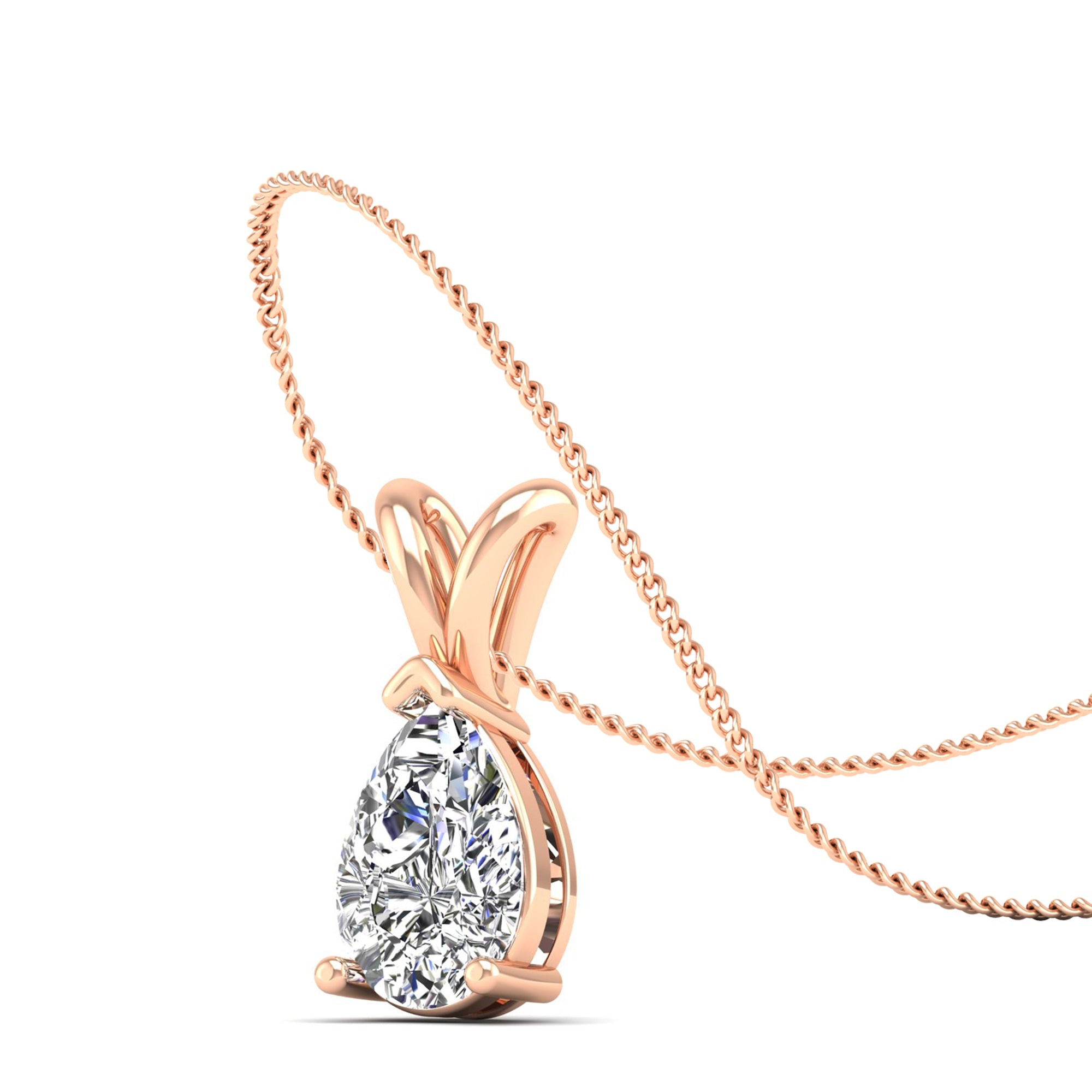 Pear Cut Diamond Pendant 1.5 Carat