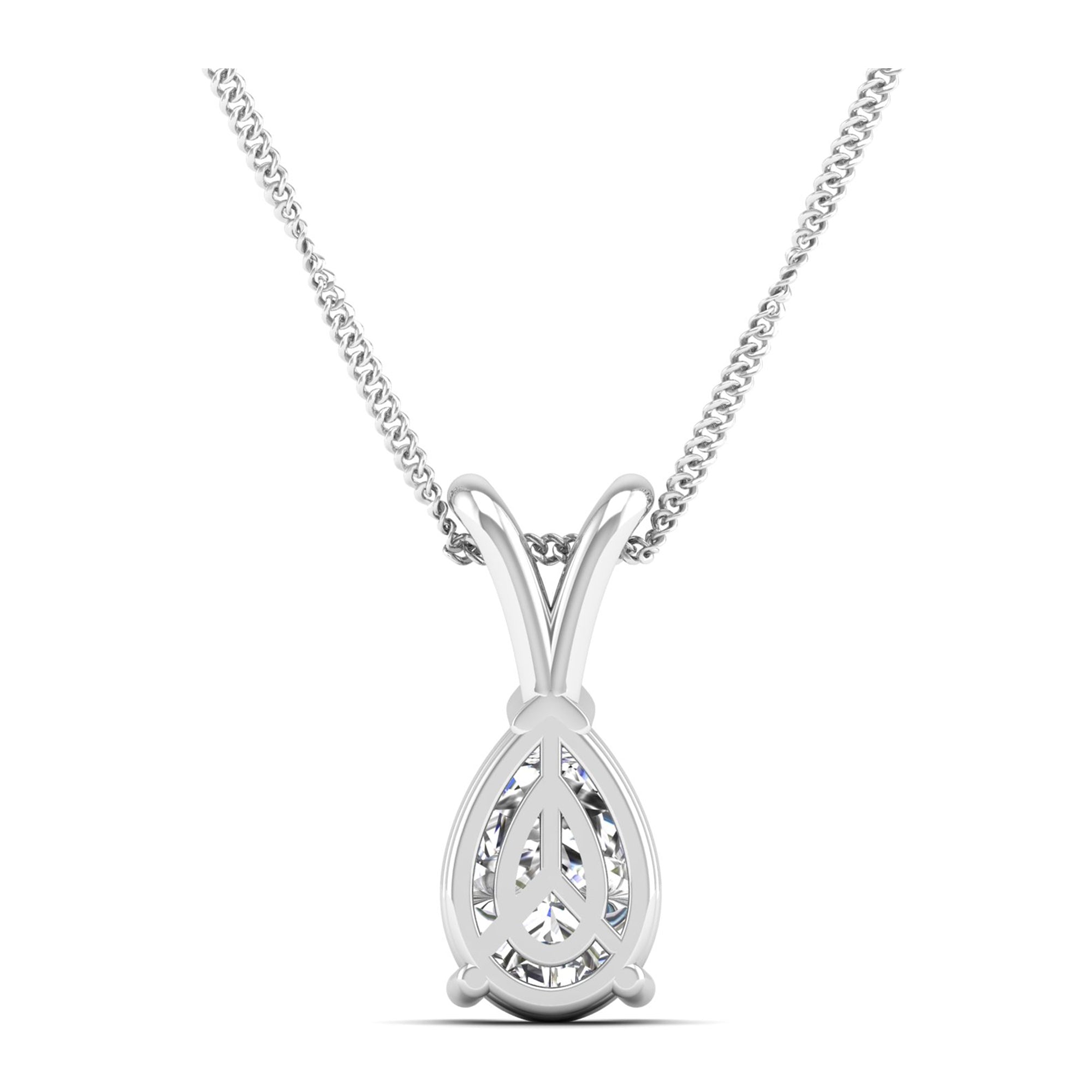 Pear Cut Diamond Pendant 1.5 Carat