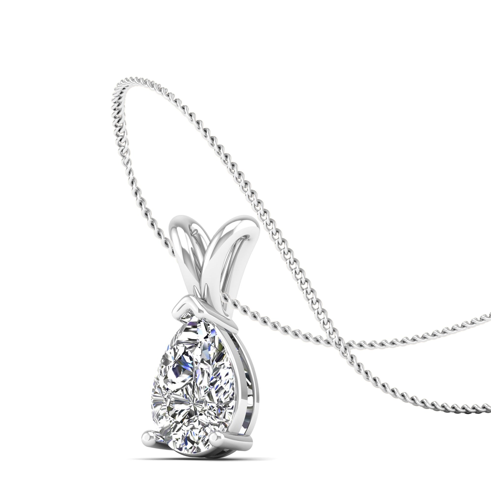 Pear Cut Diamond Pendant 1.5 Carat
