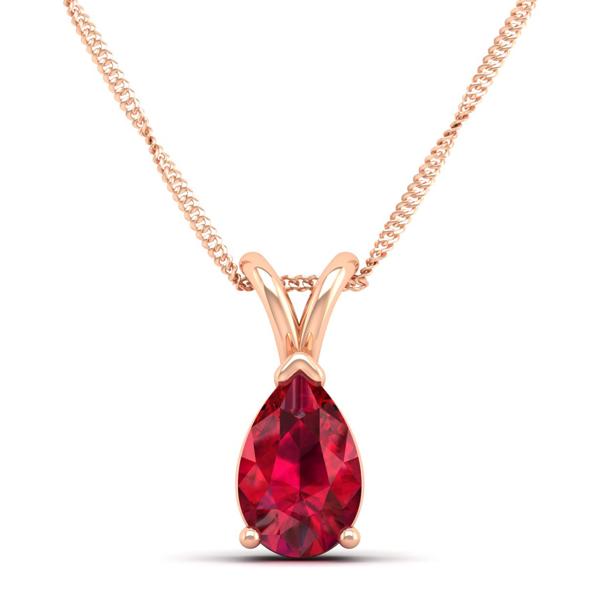 Pear Cut Ruby Pendent 2.0 Carat