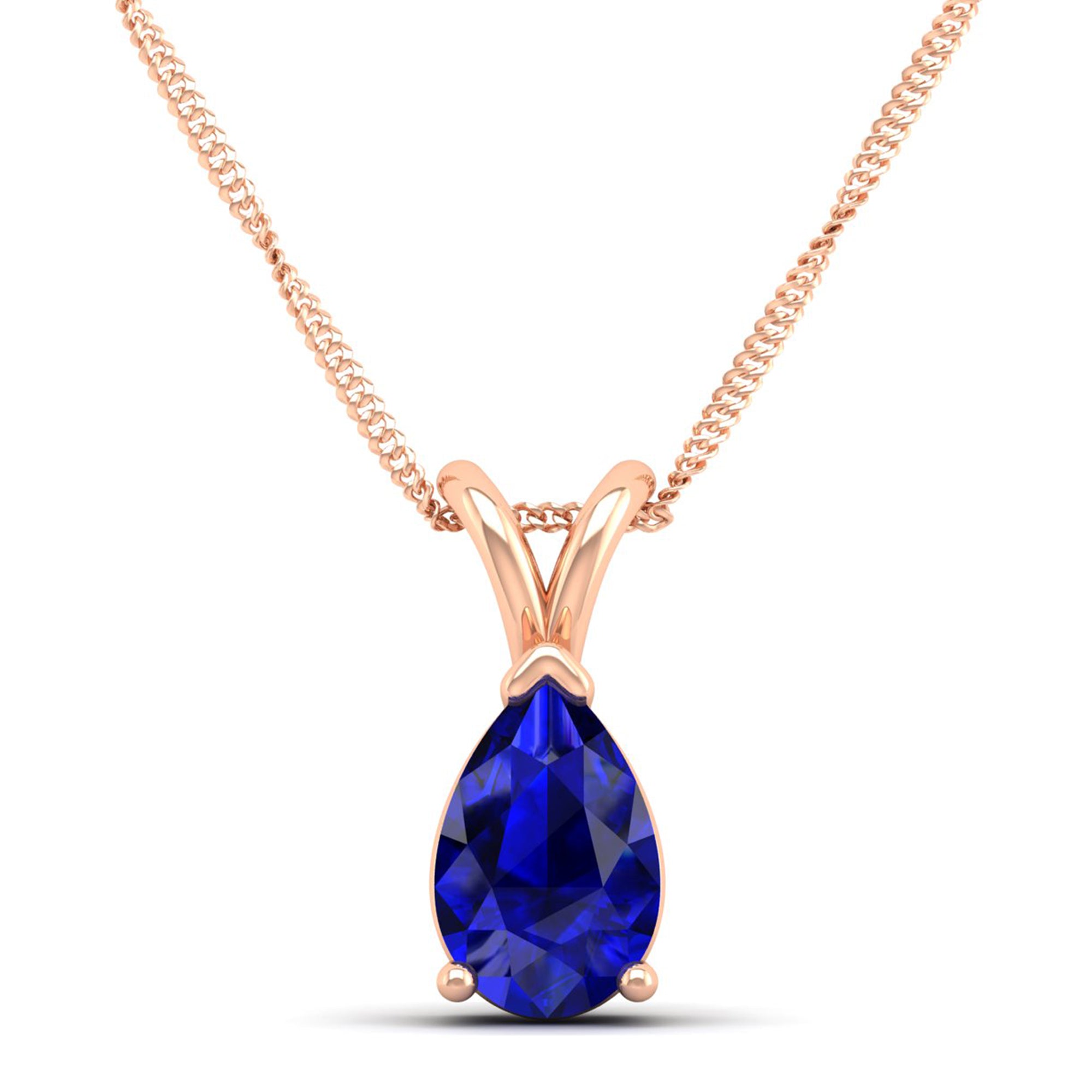 Pear Cut Sapphire Pendent 2.0 Carat