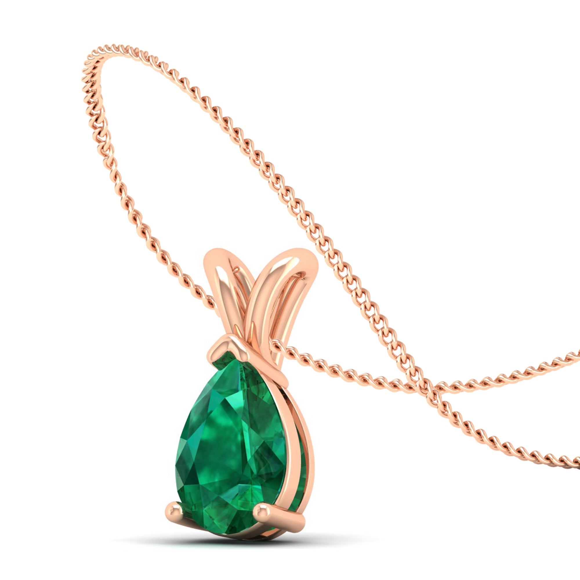 Pear Cut Emerald Pendent 2.0 Carat