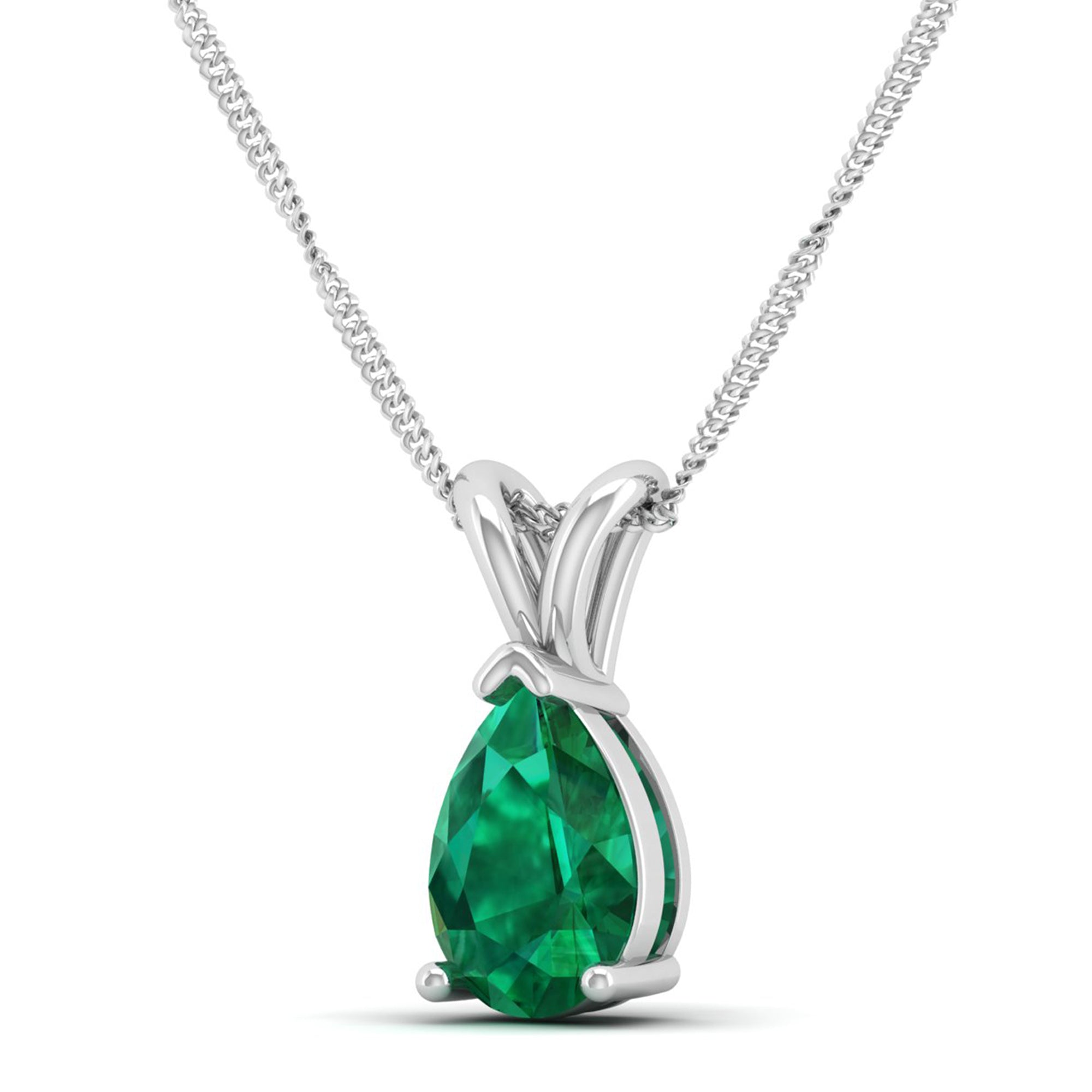 Pear Cut Emerald Pendent 2.0 Carat