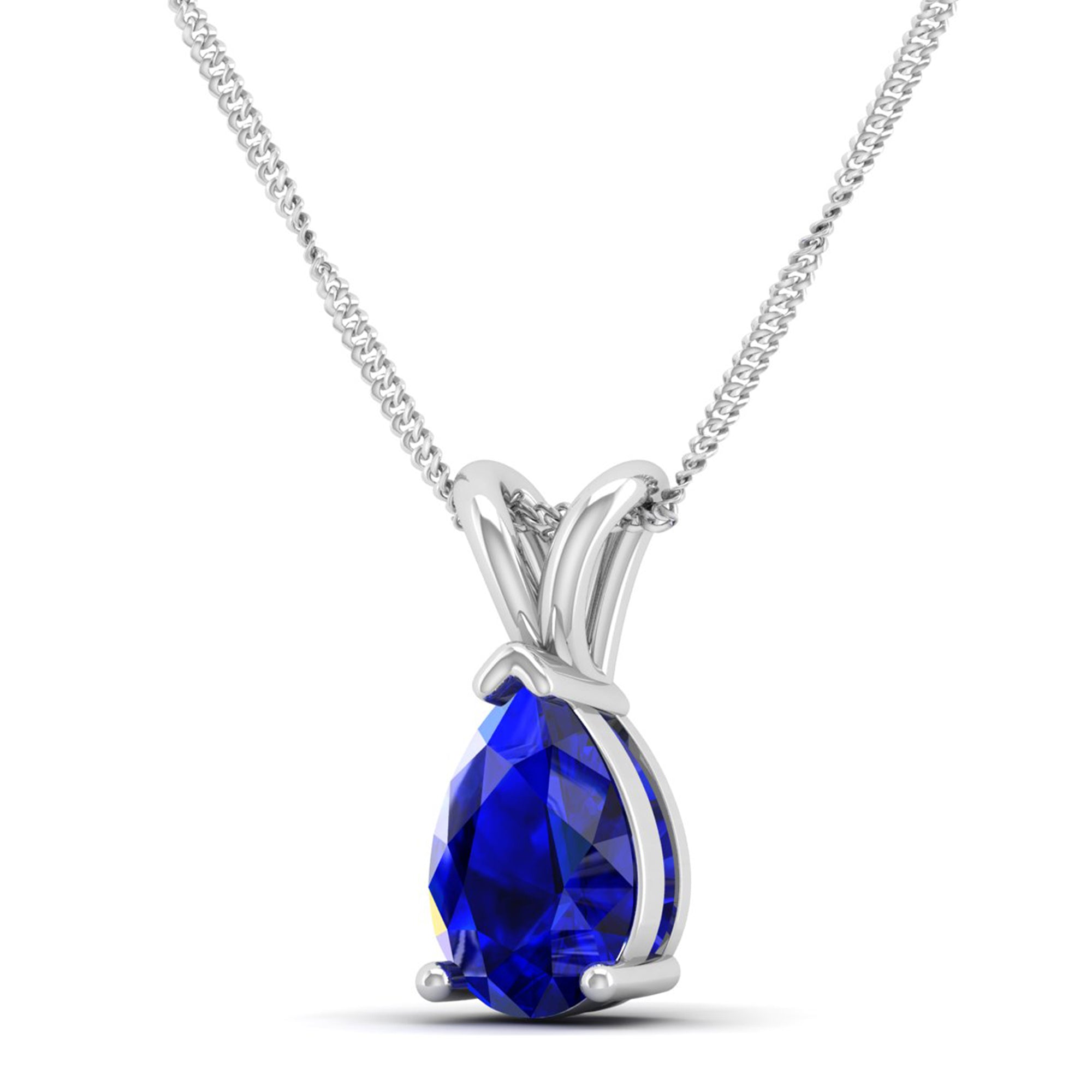 Pear Cut Sapphire Pendent 2.0 Carat