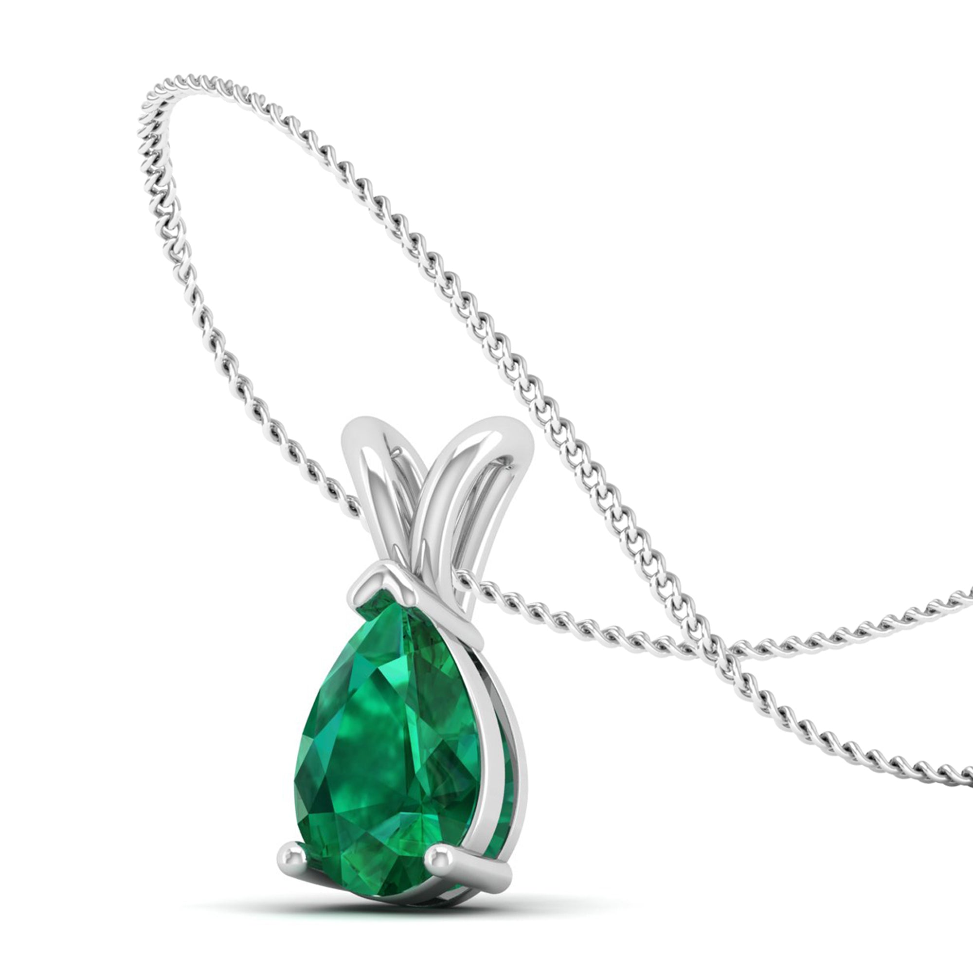 Pear Cut Emerald Pendent 2.0 Carat